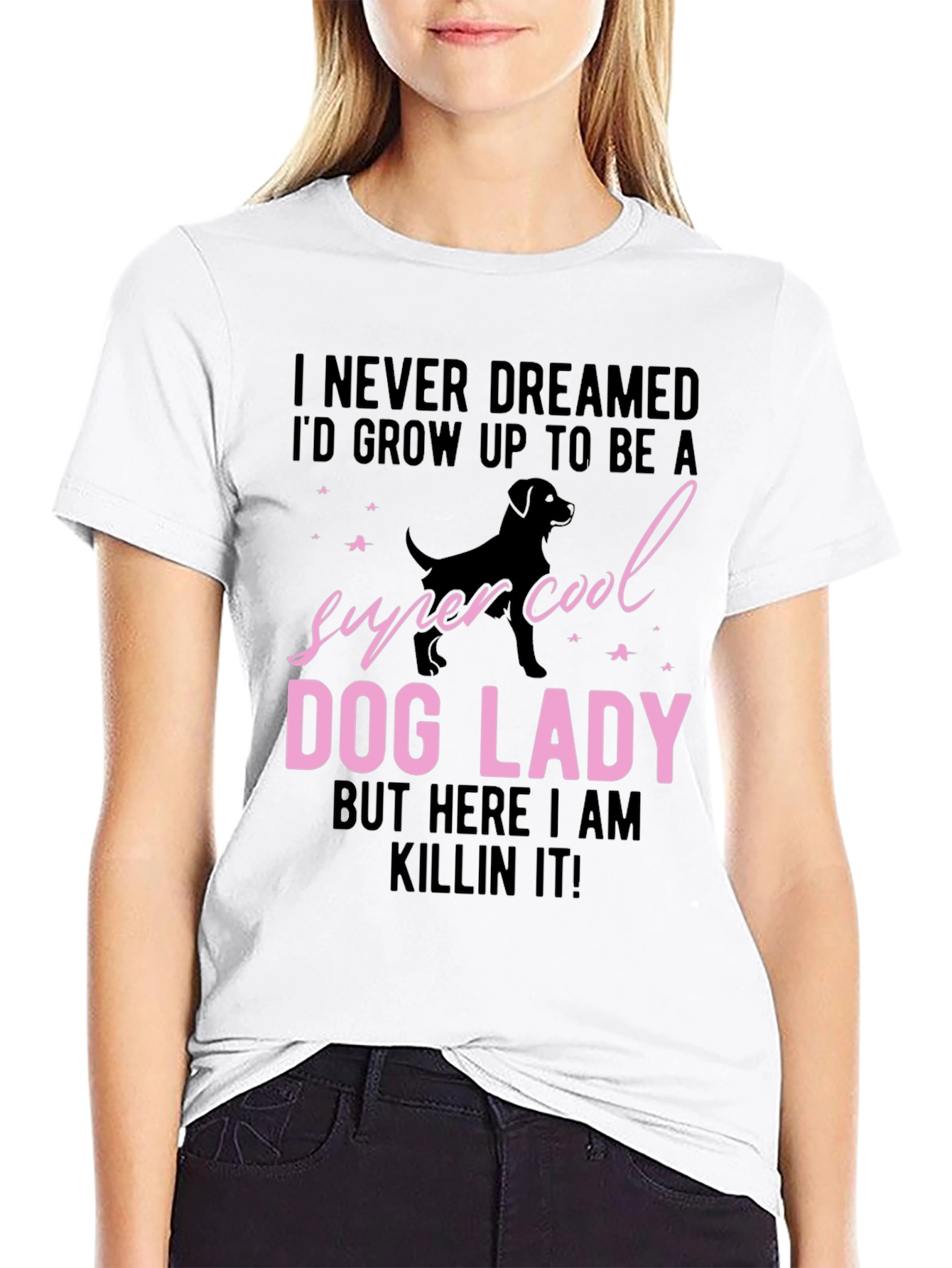 Super Cool Dog Lady Graphic T-Shirt