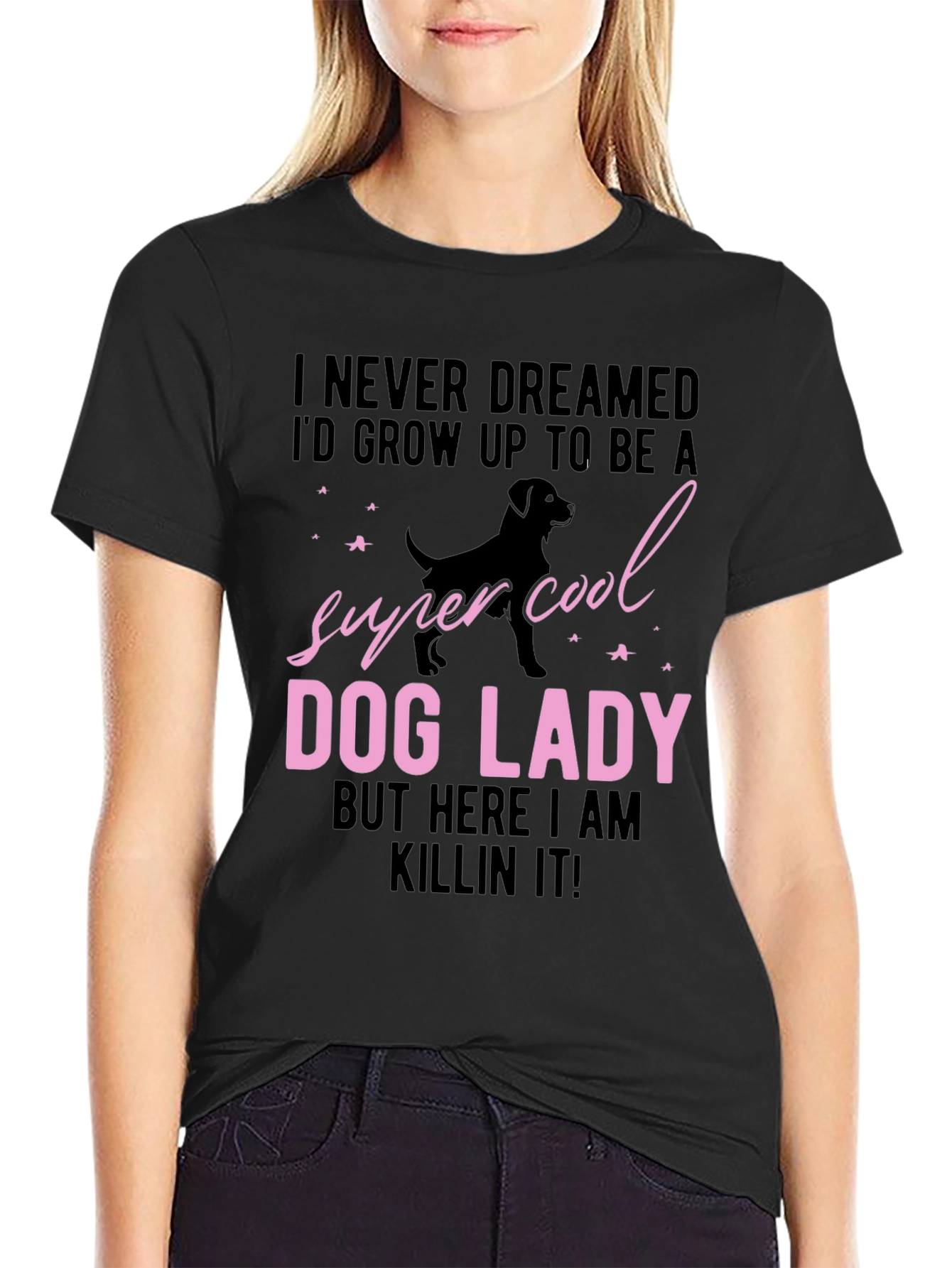 Super Cool Dog Lady Graphic T-Shirt
