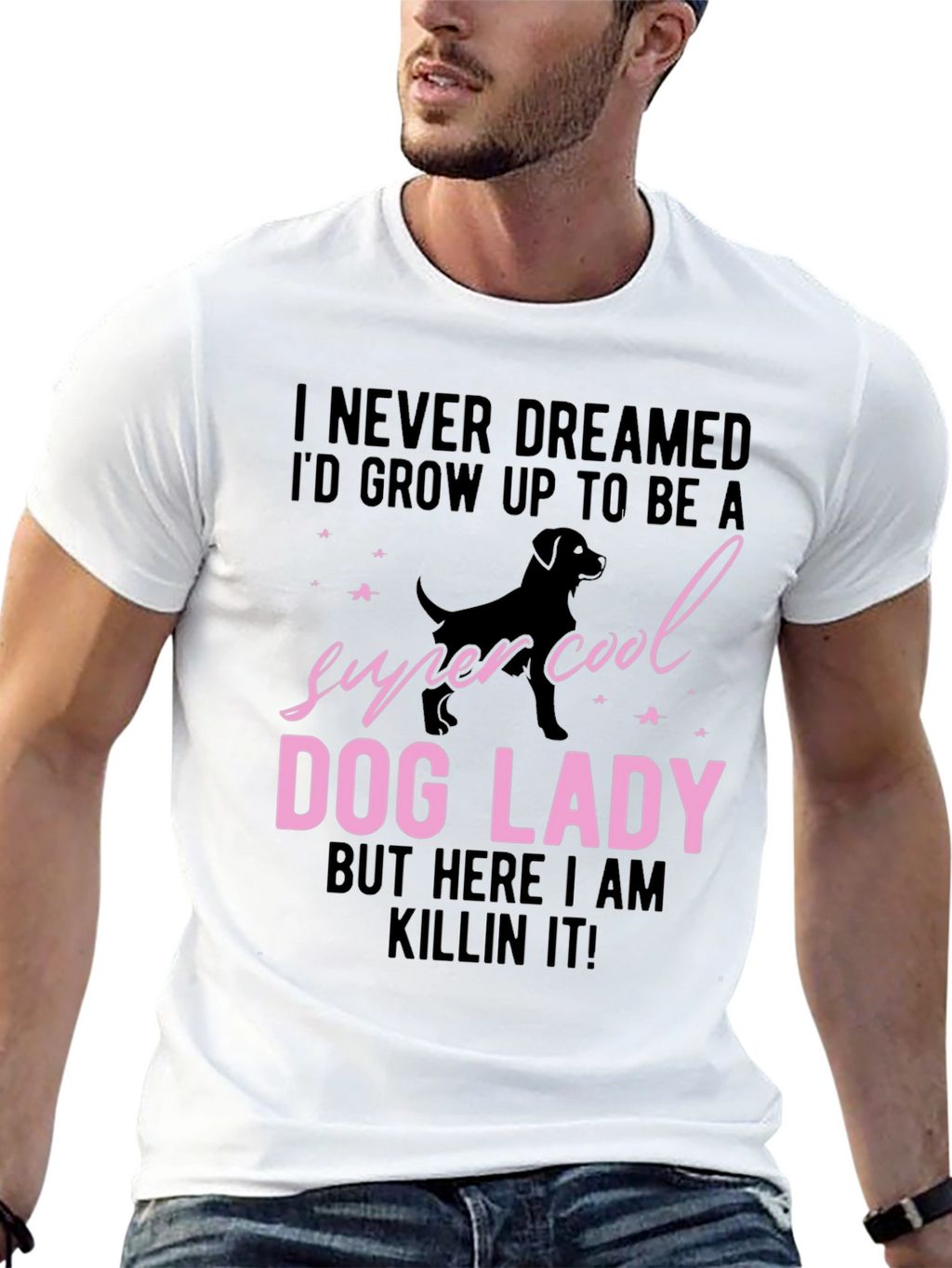 Super Cool Dog Lady Graphic T-Shirt