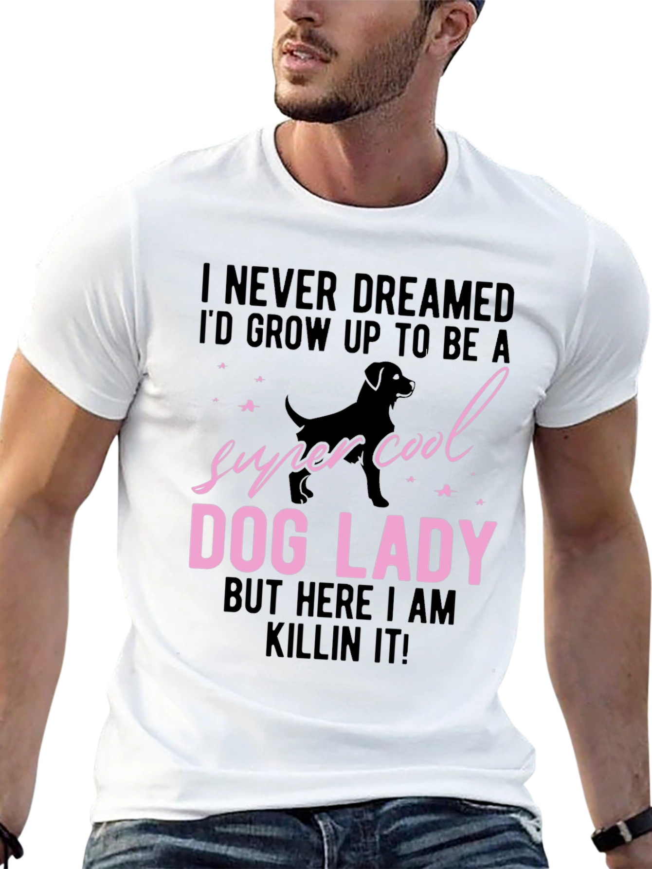 Super Cool Dog Lady Graphic T-Shirt