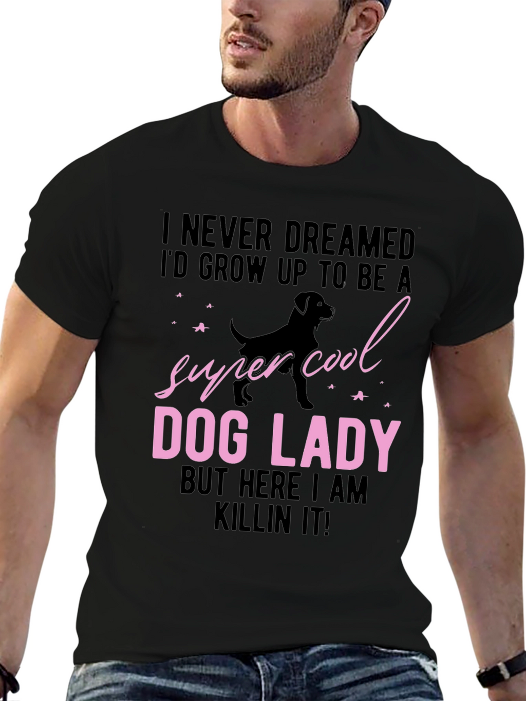 Super Cool Dog Lady Graphic T-Shirt