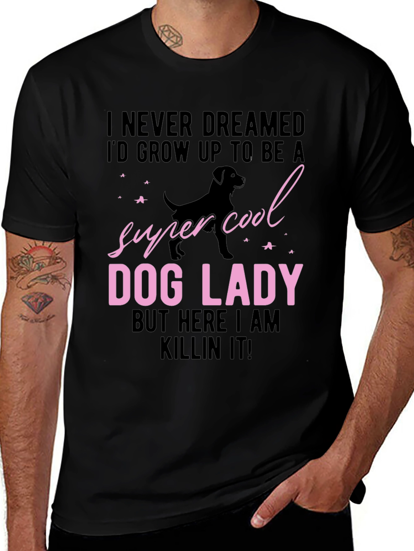 Super Cool Dog Lady Graphic T-Shirt