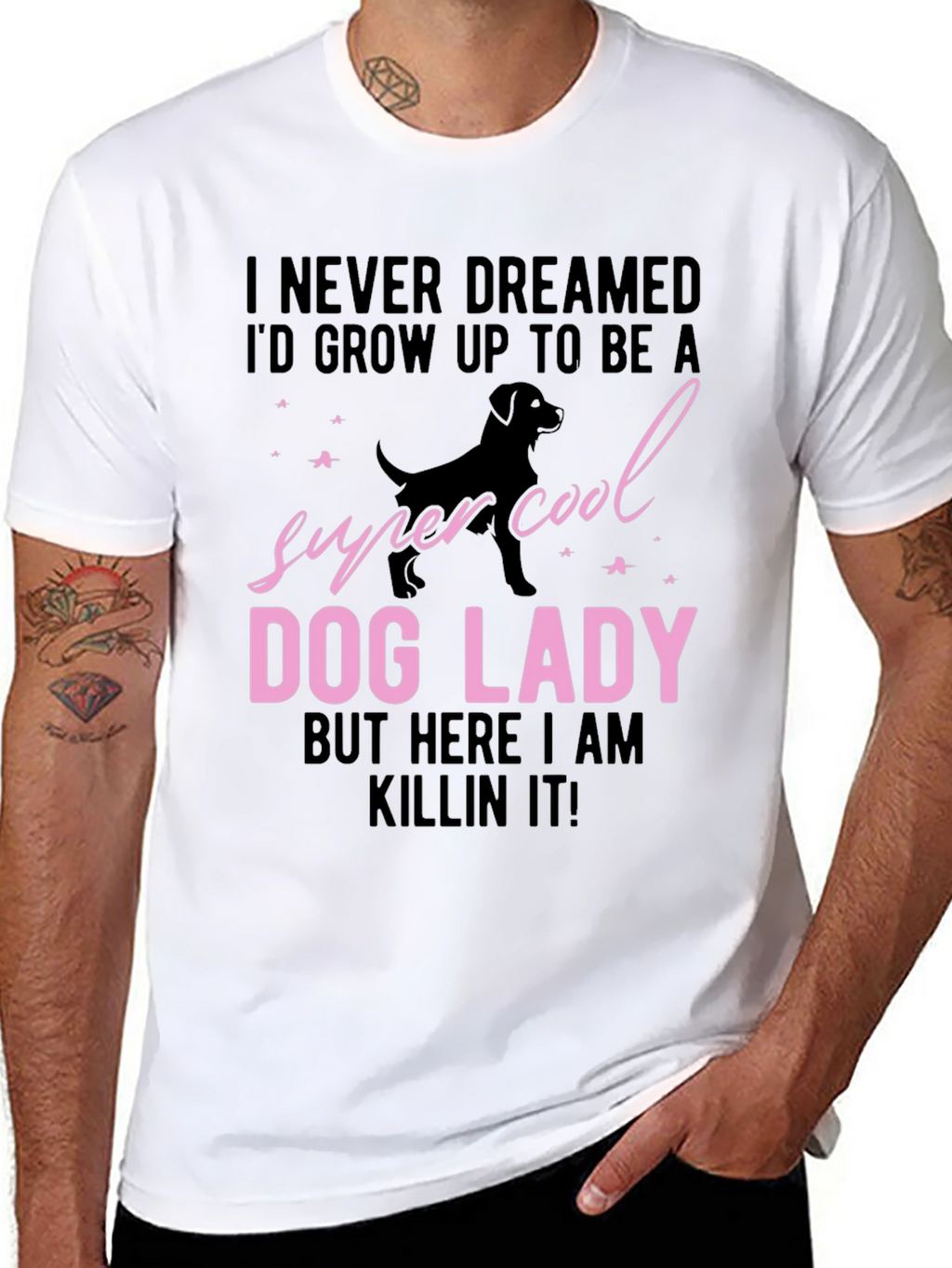 Super Cool Dog Lady Graphic T-Shirt