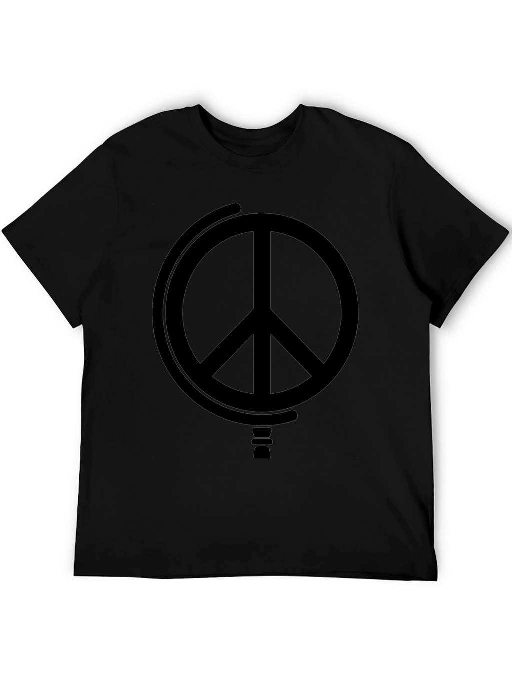 Peace Symbol Black Graphic Tee