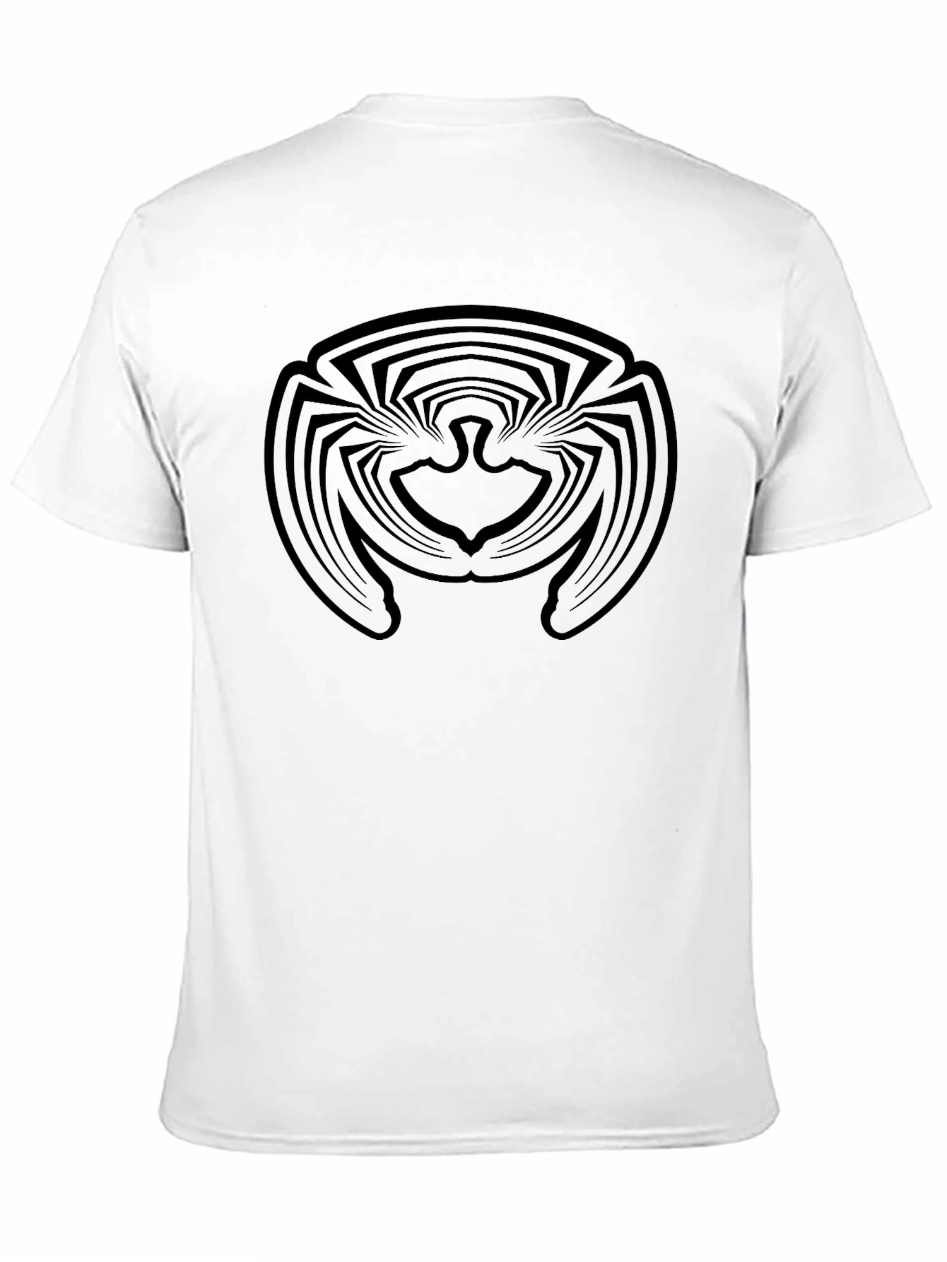 Abstract Bird Graphic Black T-Shirt