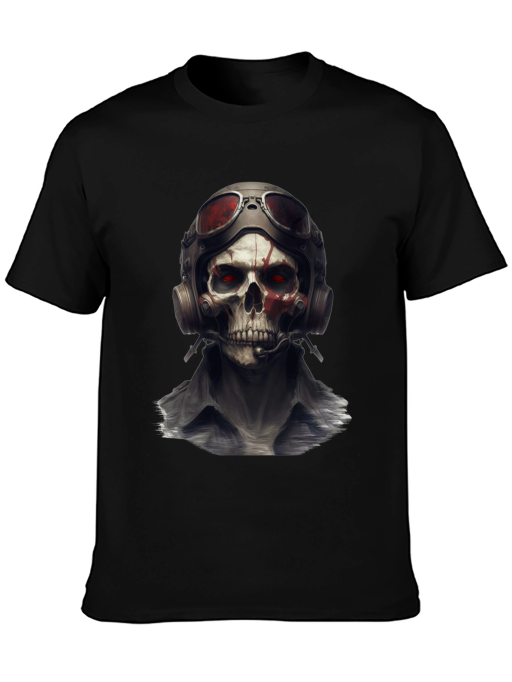Skull Pilot T-Shirt - Edgy Graphic Tee