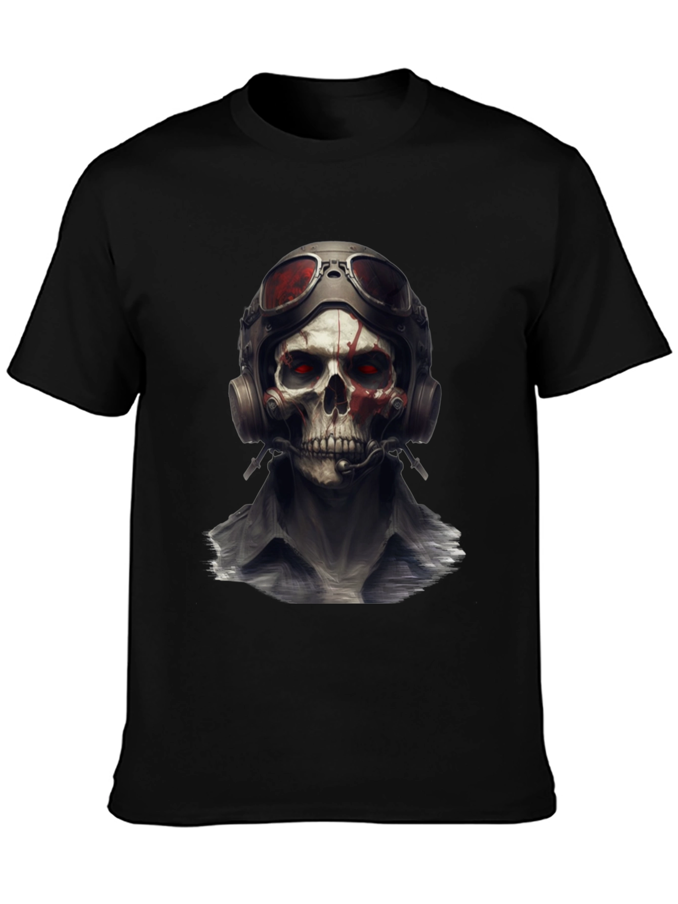 Skull Pilot T-Shirt - Edgy Graphic Tee