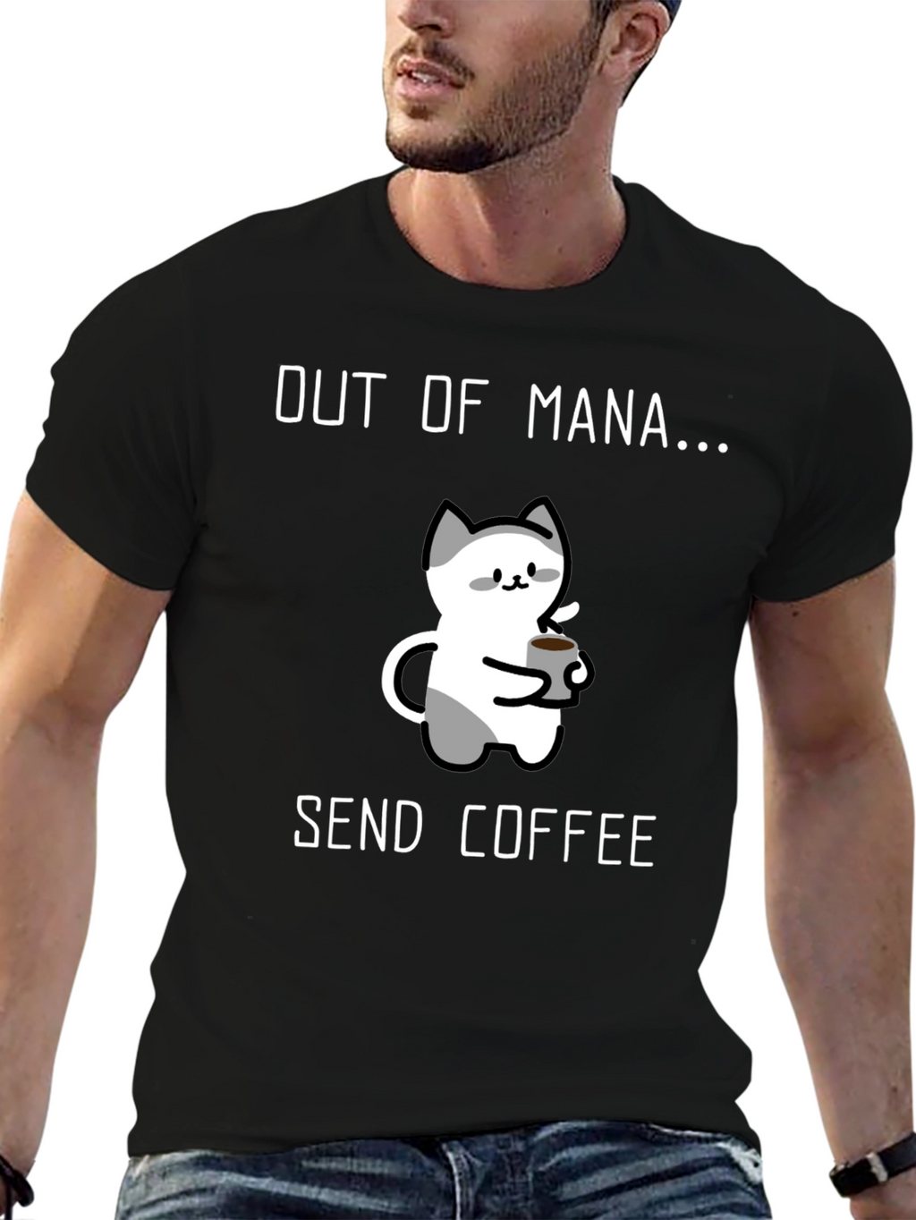 Out of Mana Send Coffee T-Shirt