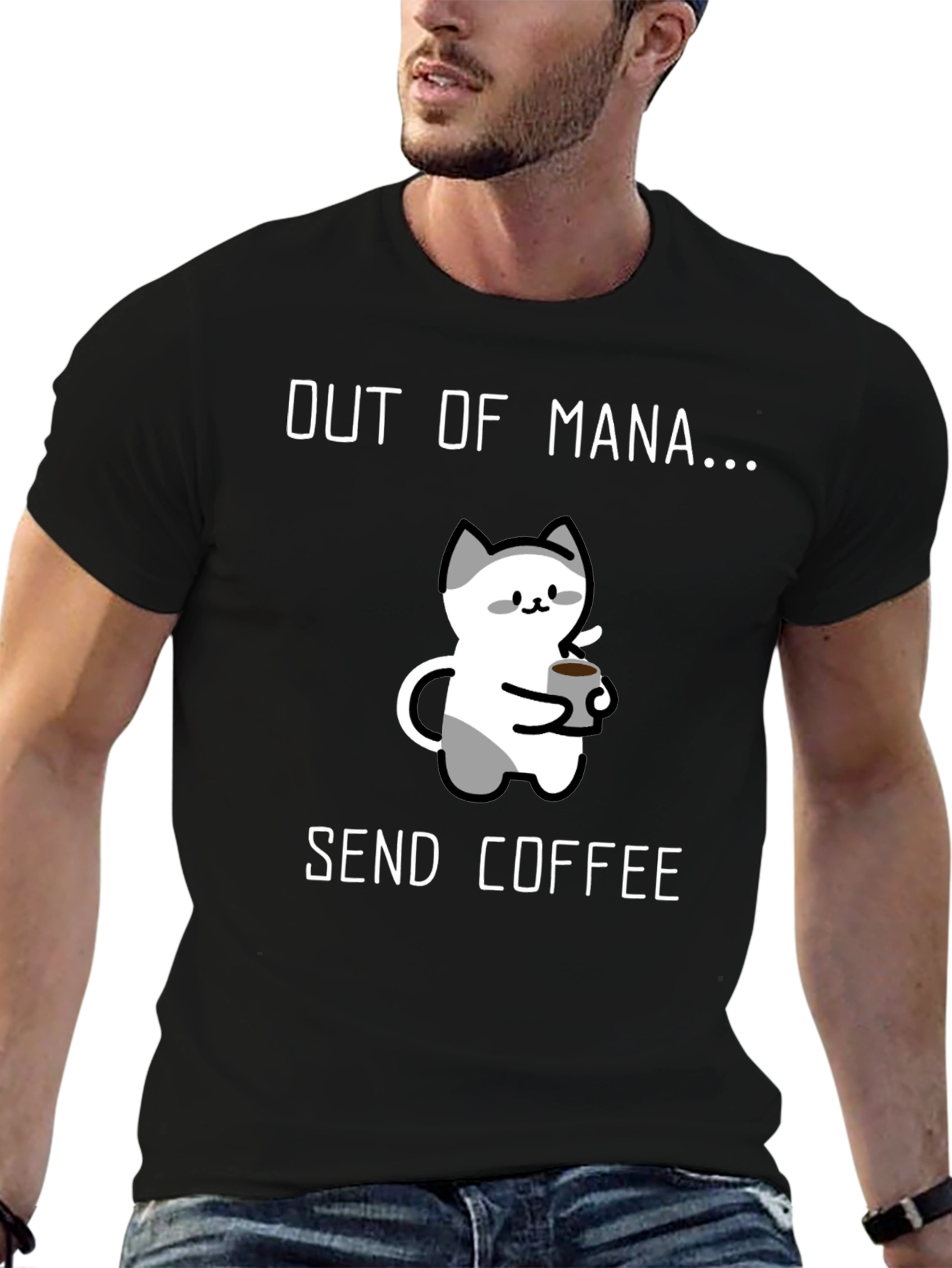 Out of Mana Send Coffee T-Shirt