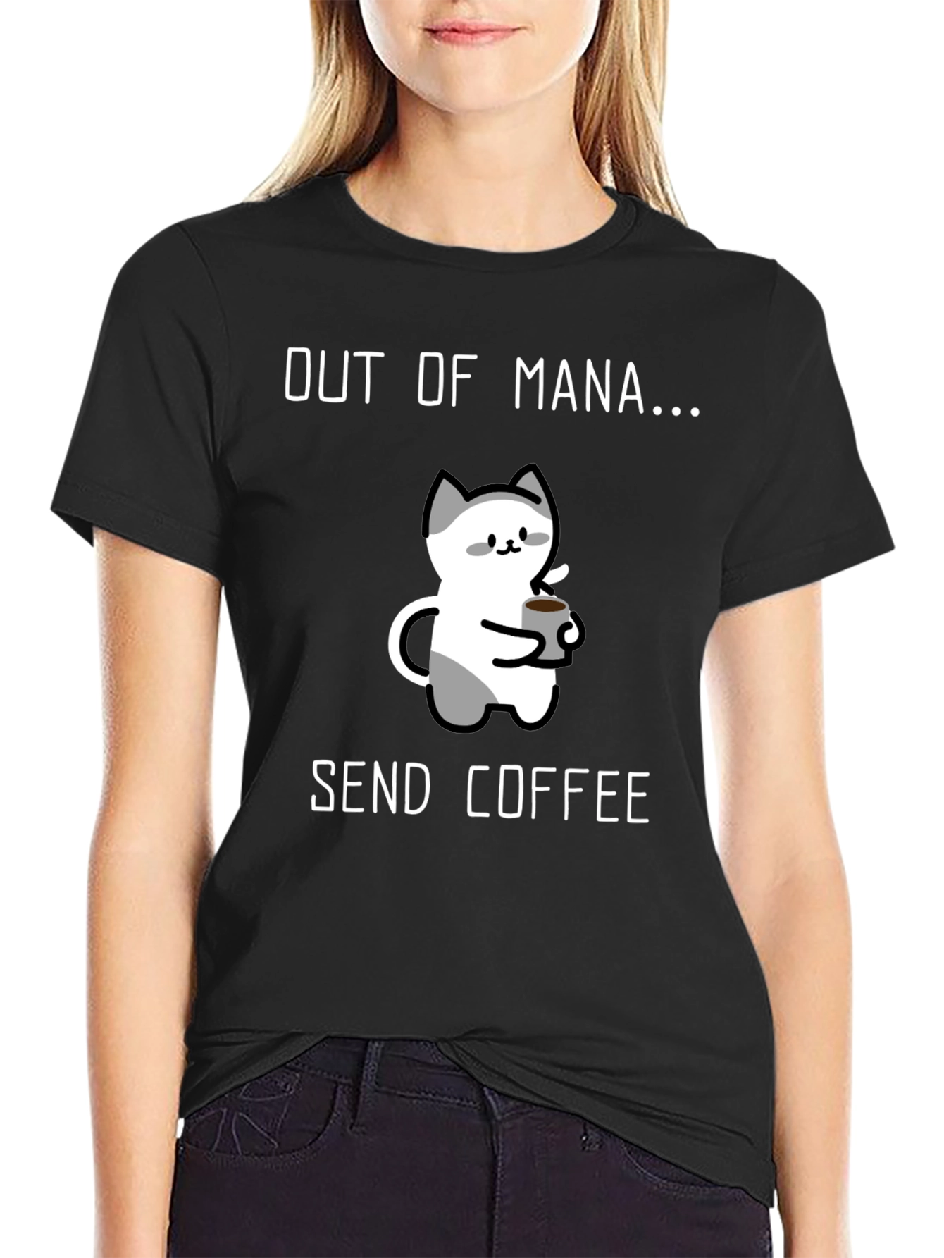 Out of Mana Send Coffee T-Shirt