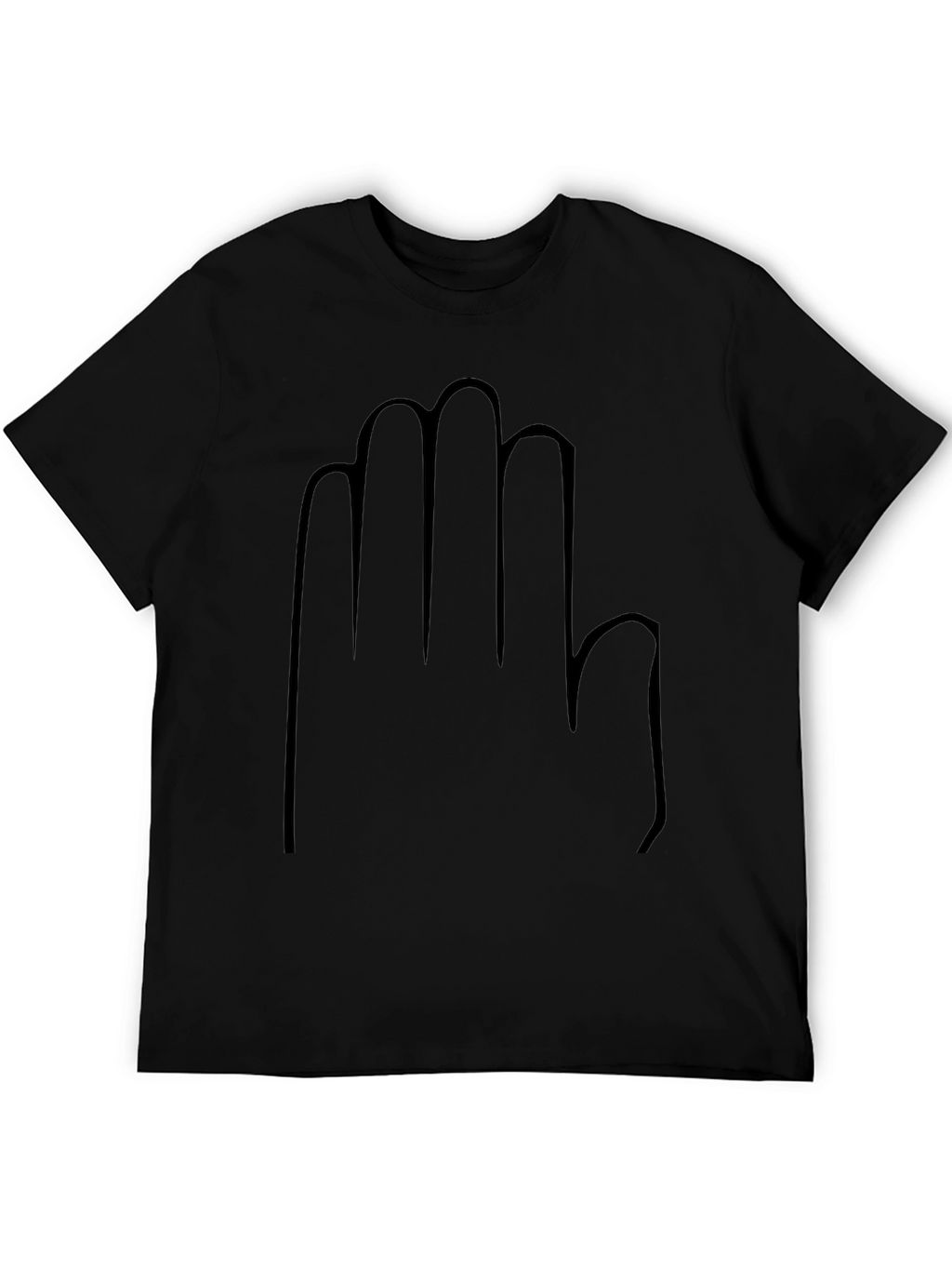 Black T-Shirt with Hand Graphic