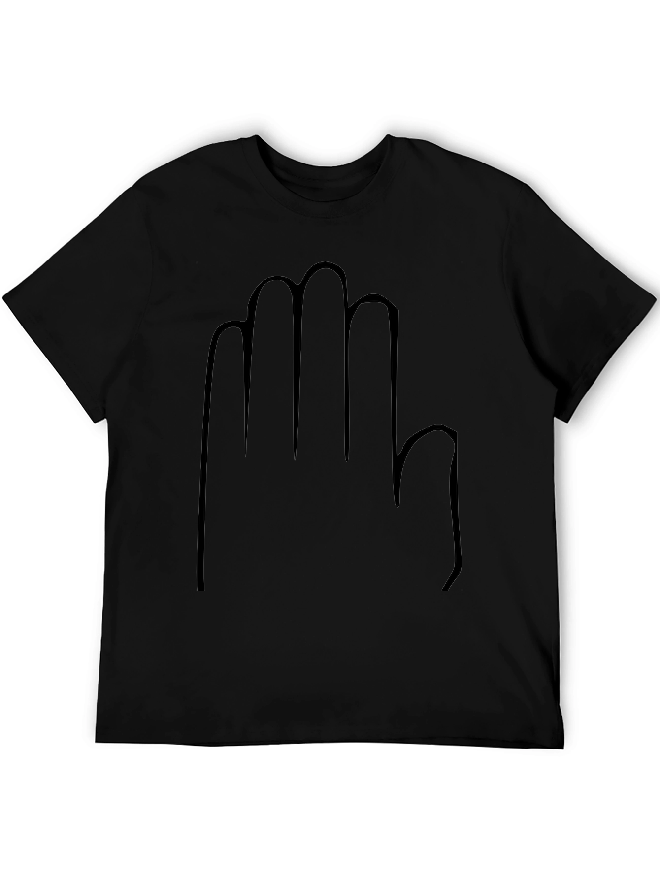 Black T-Shirt with Hand Graphic