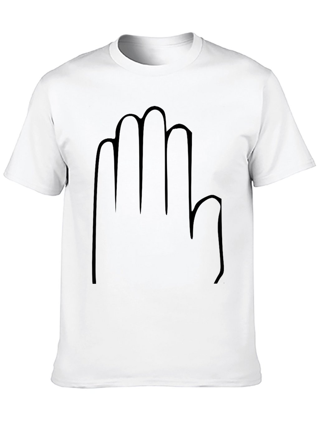 Black T-Shirt with Hand Graphic