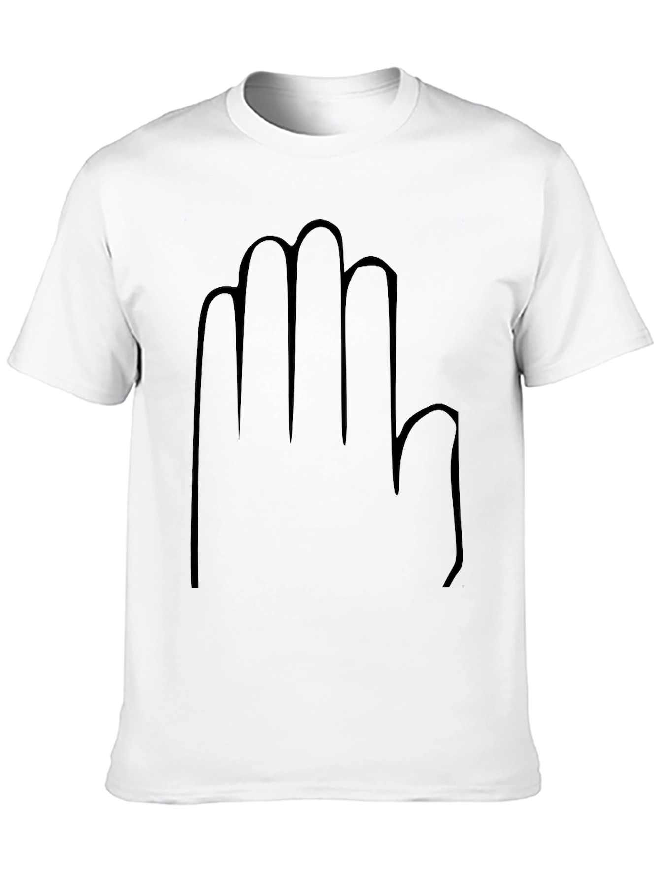 Black T-Shirt with Hand Graphic