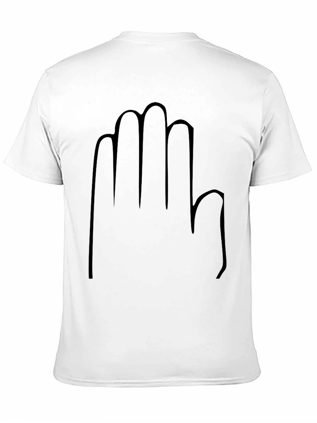Black T-Shirt with Hand Graphic