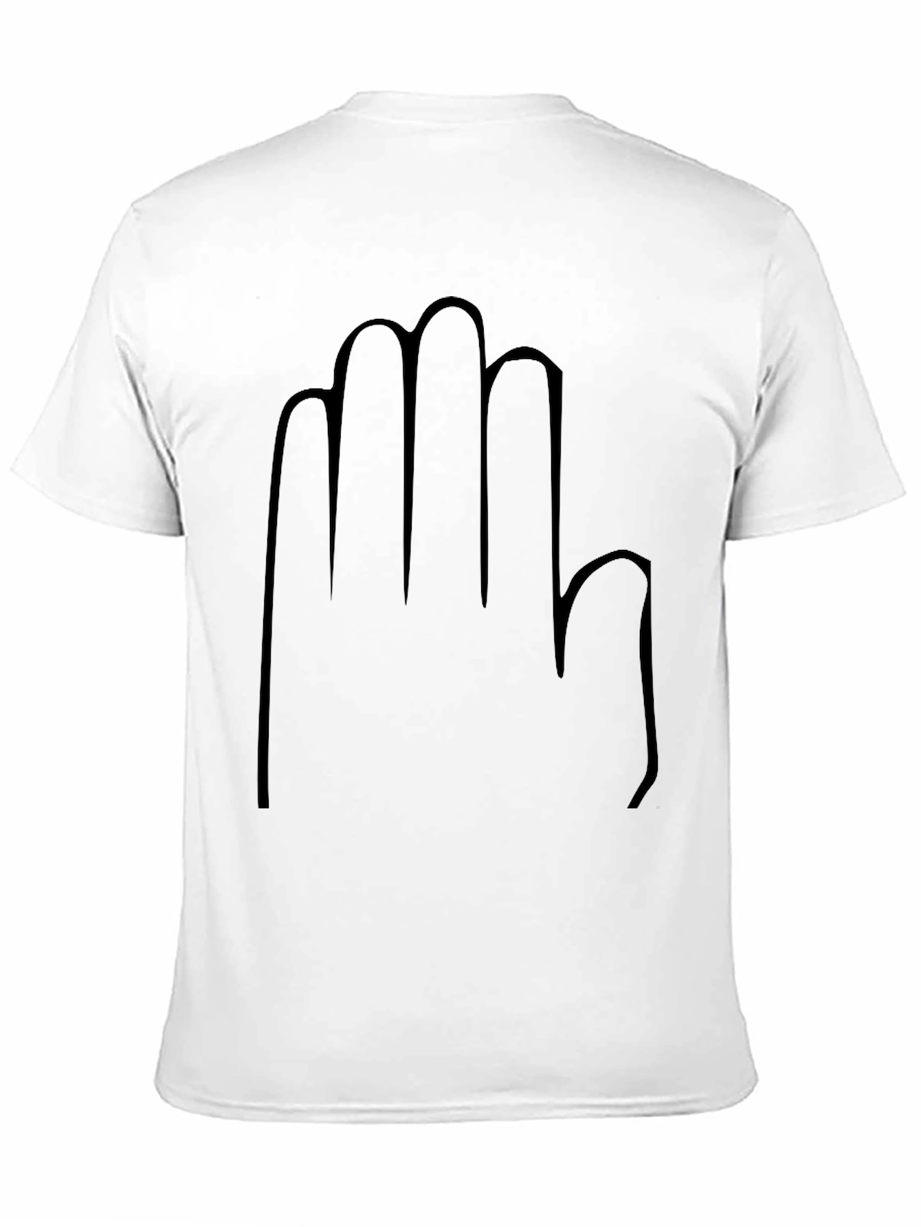 Black T-Shirt with Hand Graphic