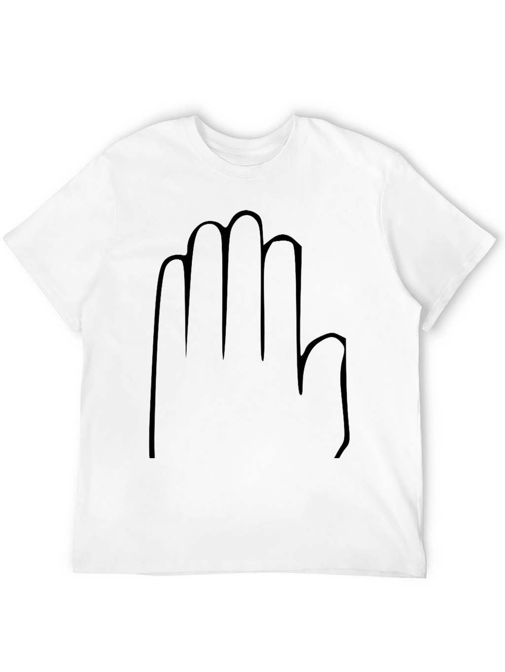 Black T-Shirt with Hand Graphic