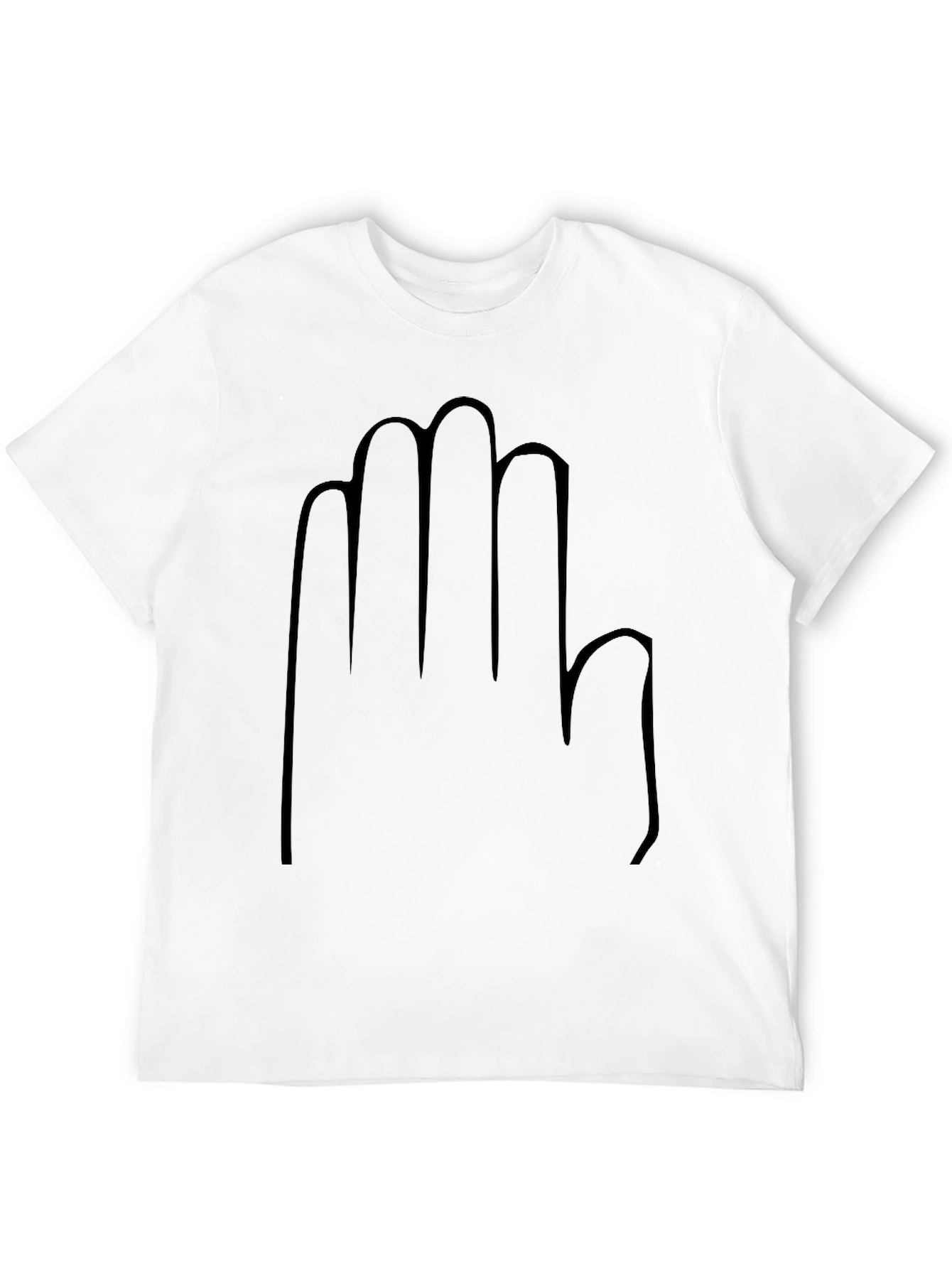Black T-Shirt with Hand Graphic