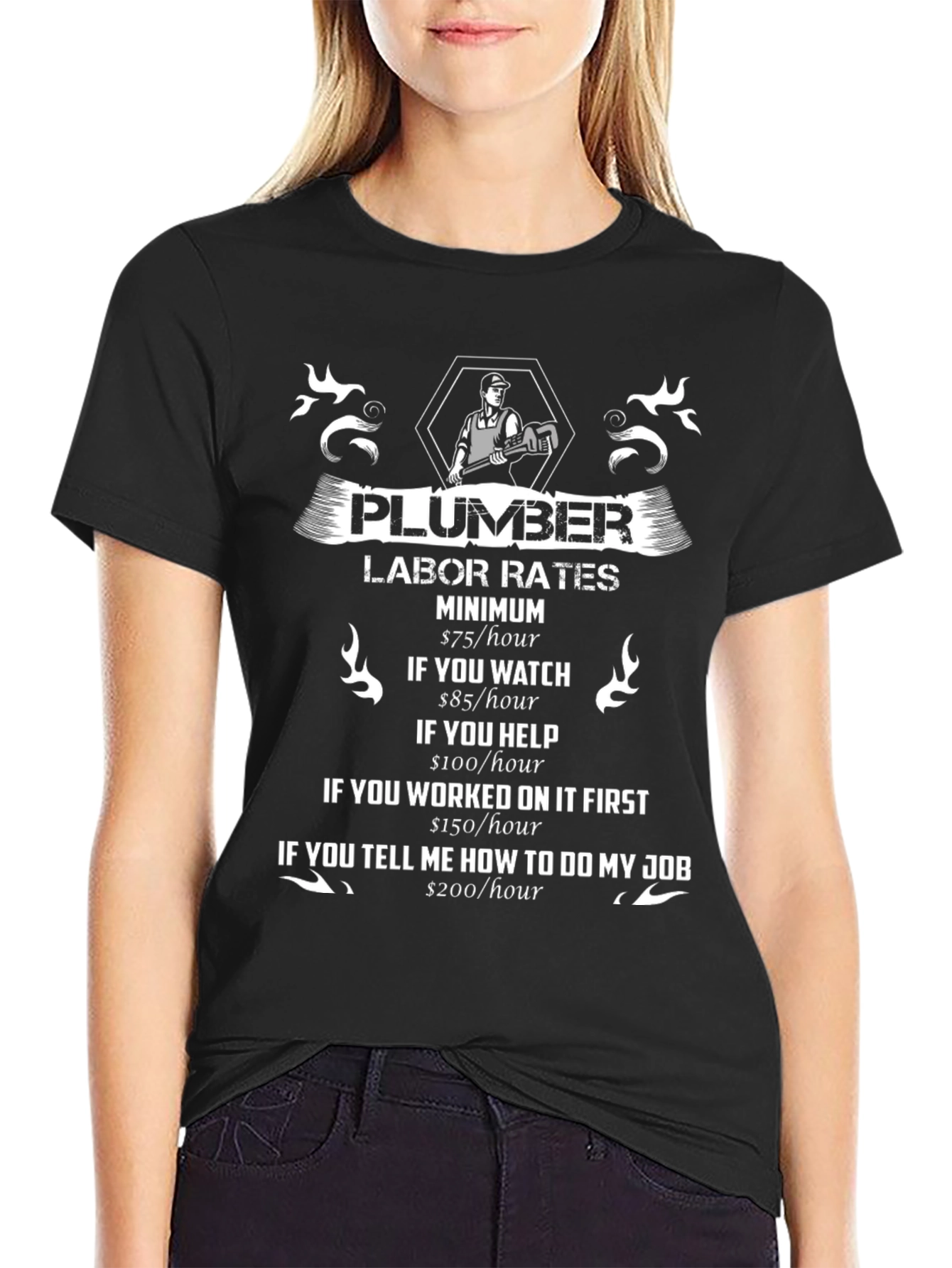 Plumber Labor Rate Funny T-Shirt