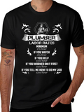 Plumber Labor Rate Funny T-Shirt