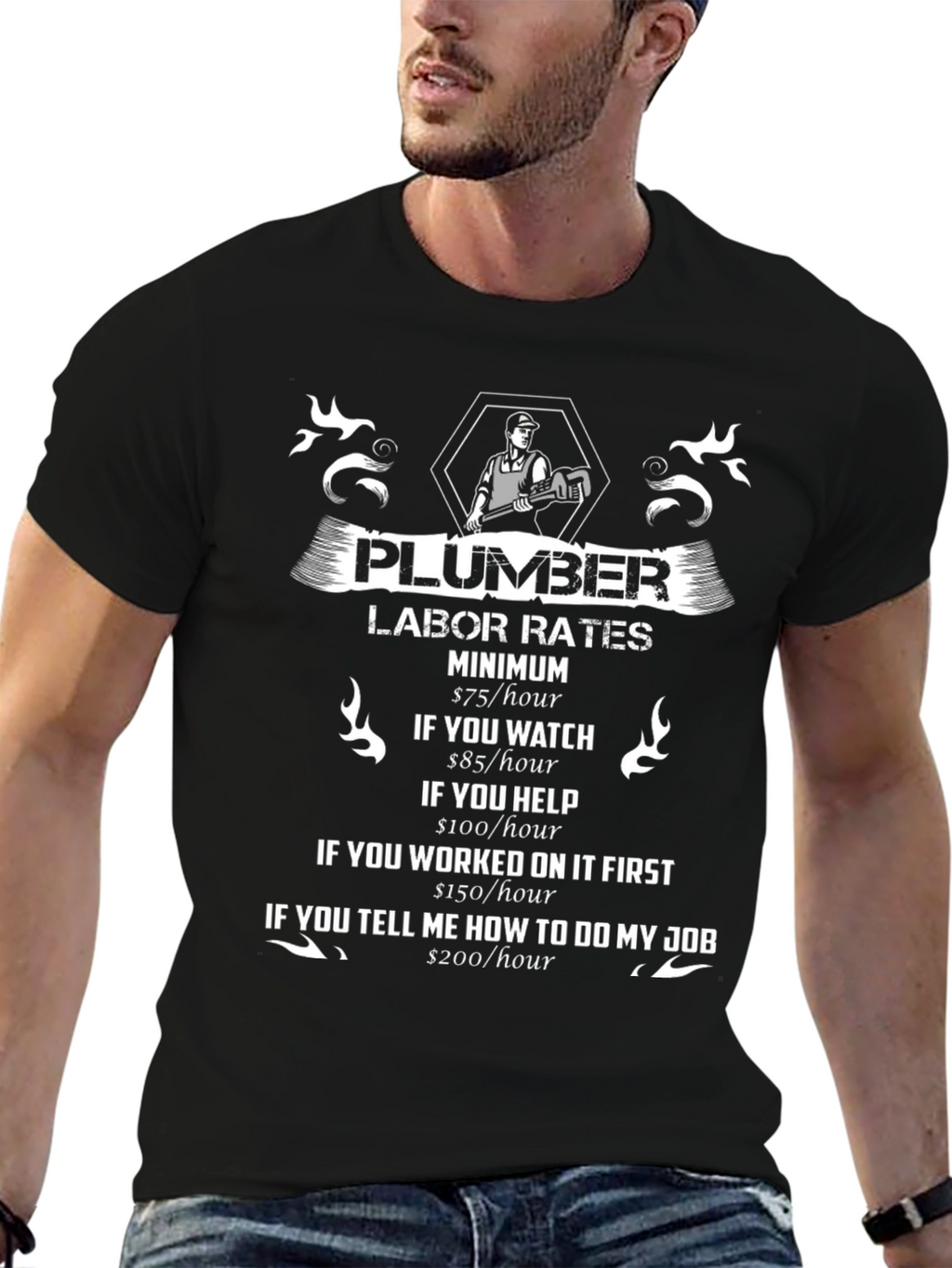 Plumber Labor Rate Funny T-Shirt