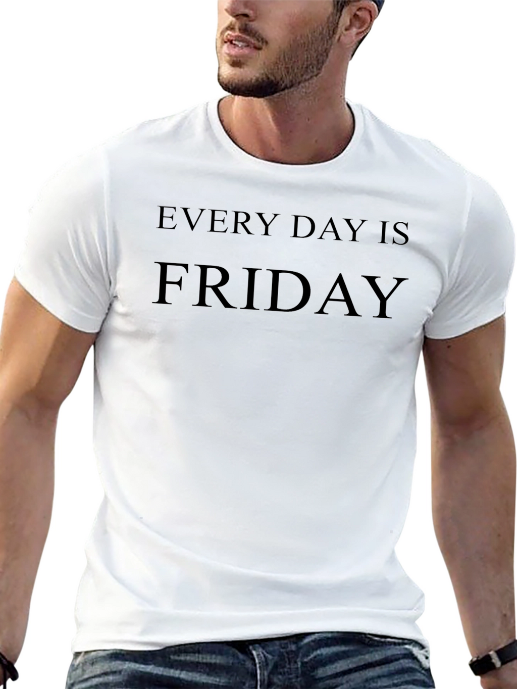 Every Day Is Friday Black Graphic Tee