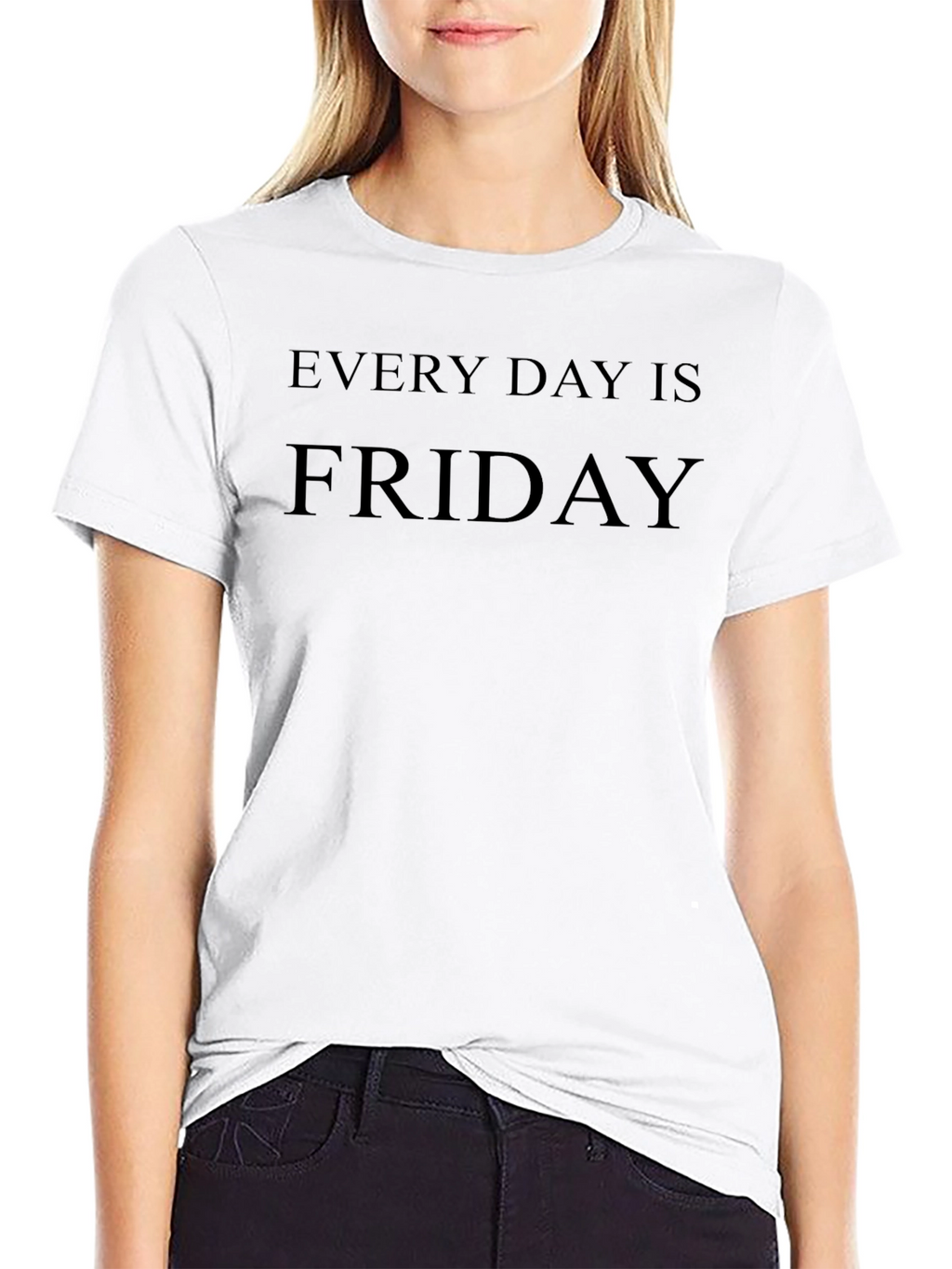 Every Day Is Friday Black Graphic Tee