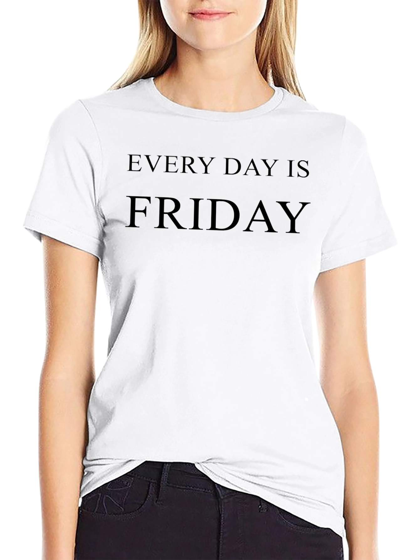 Every Day Is Friday Black Graphic Tee