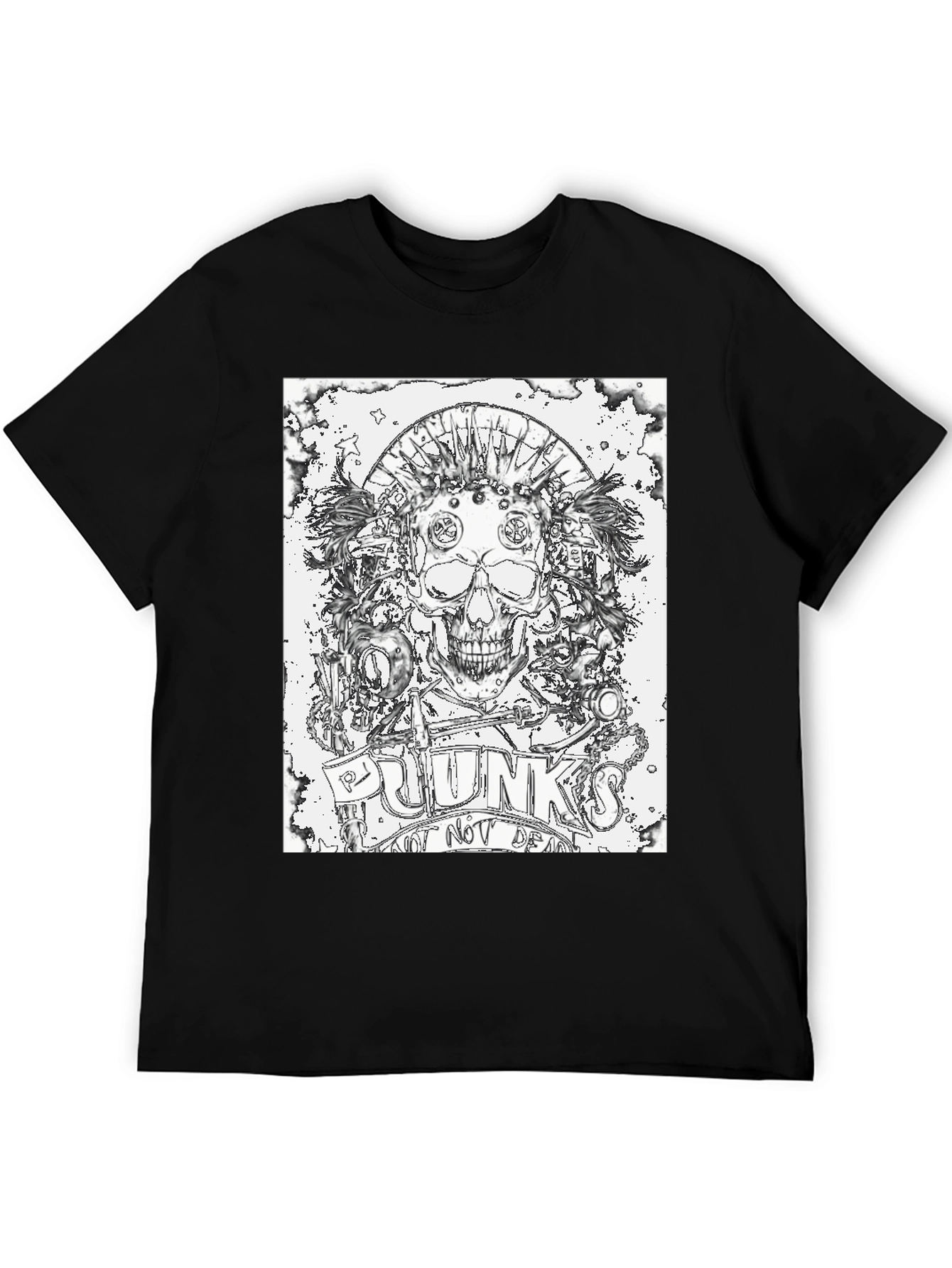 Punk Skull Graphic Tee - Punks Not Dead