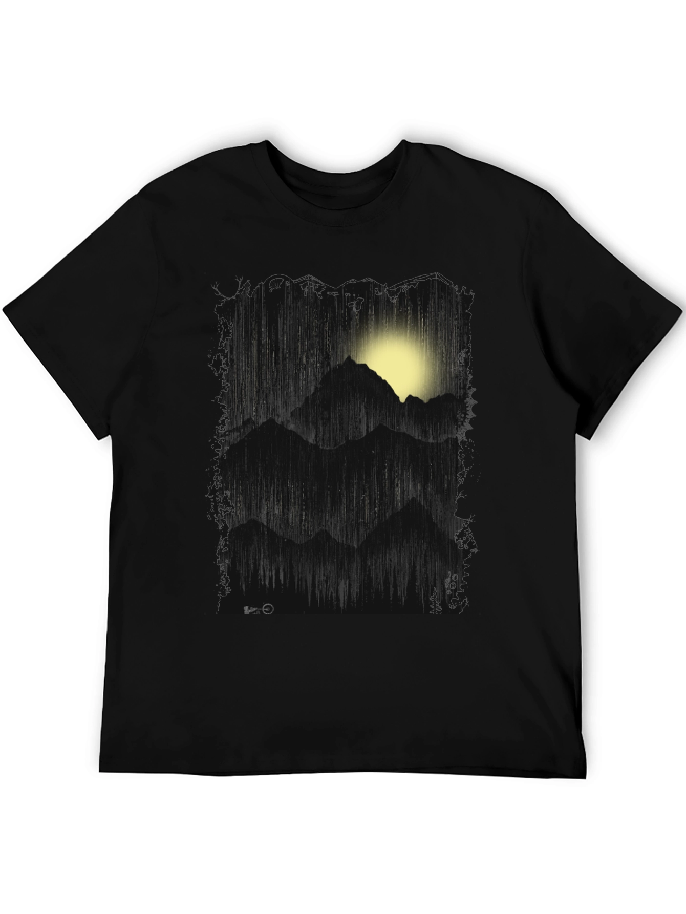 Mountain Peak Black T-Shirt - Nature Graphic Tee