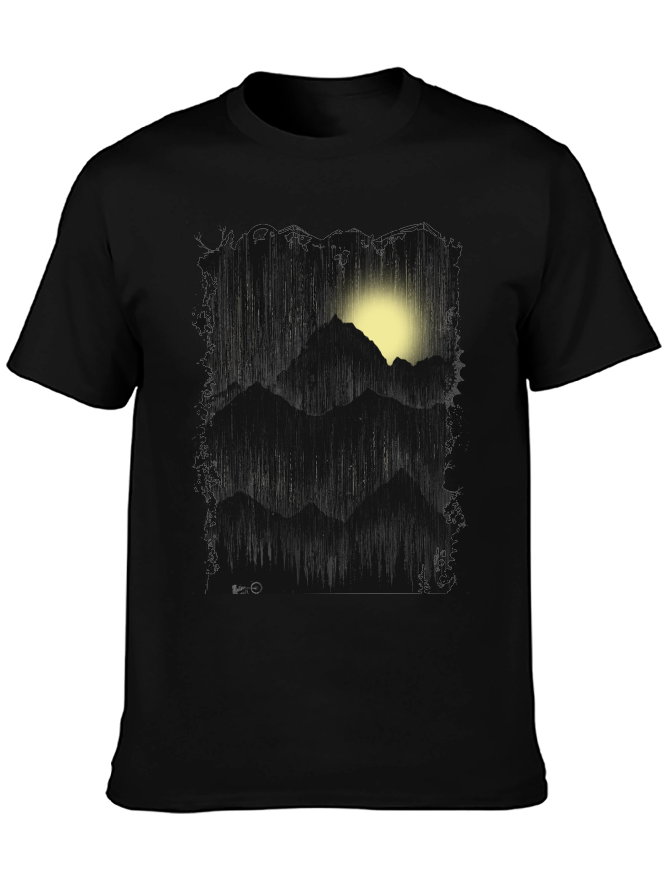 Mountain Peak Black T-Shirt - Nature Graphic Tee