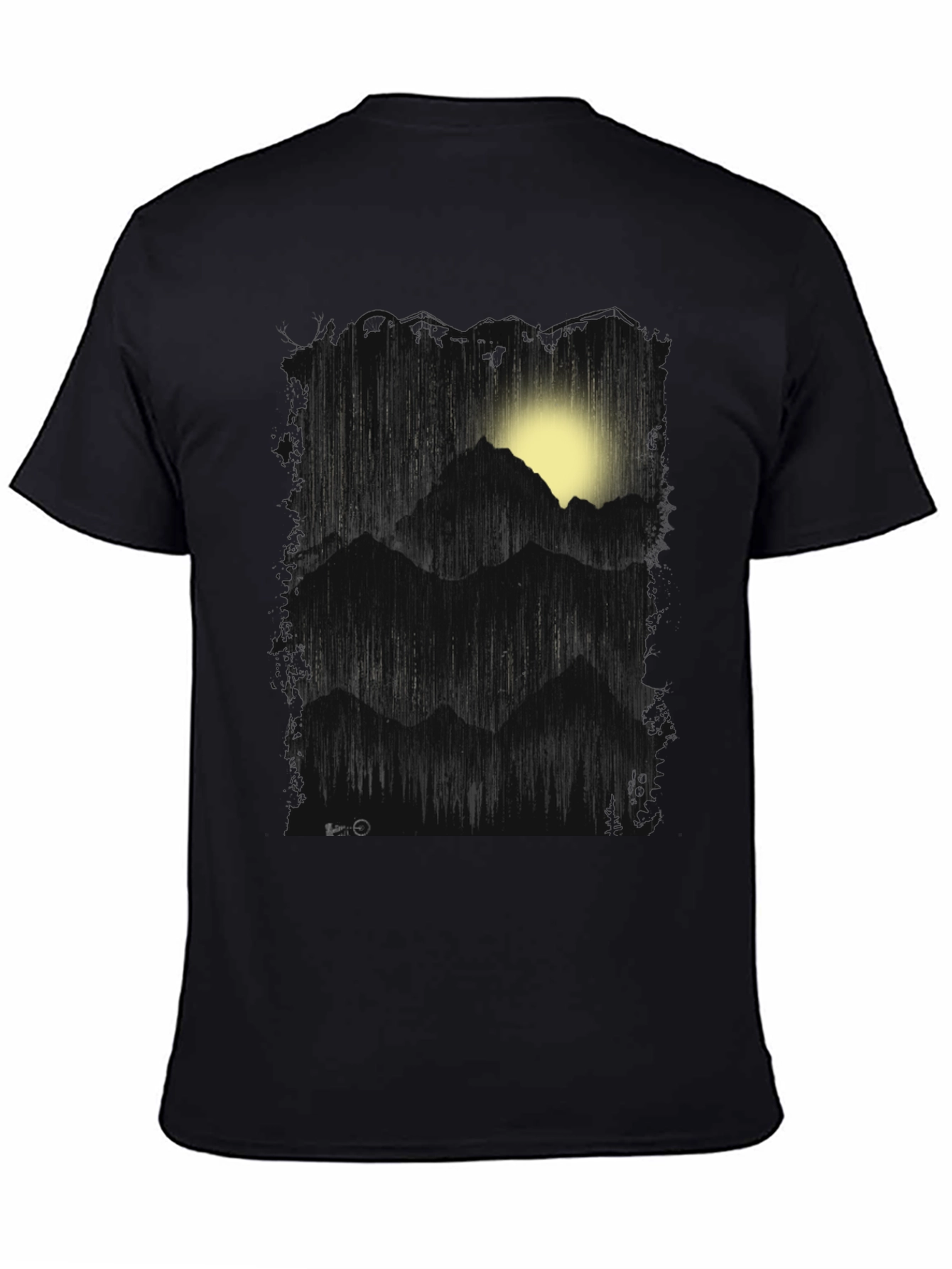 Mountain Peak Black T-Shirt - Nature Graphic Tee