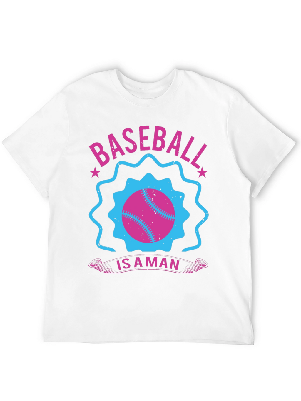 Baseball Is A Man Black T-Shirt