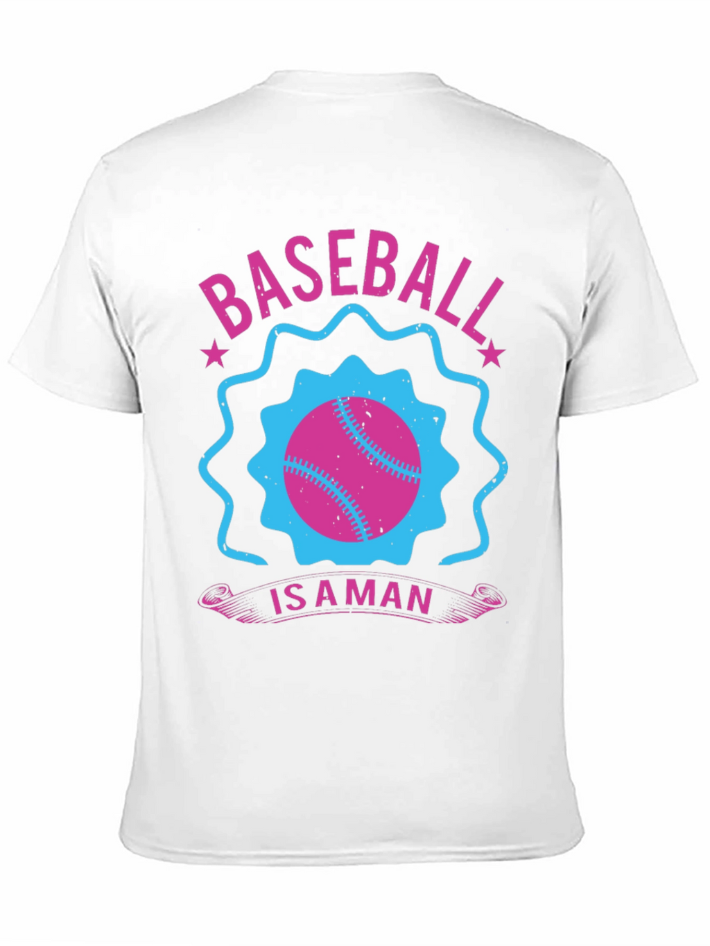 Baseball Is A Man Black T-Shirt