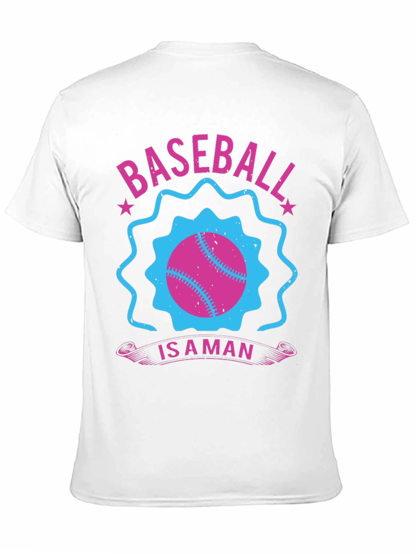 Baseball Is A Man Black T-Shirt