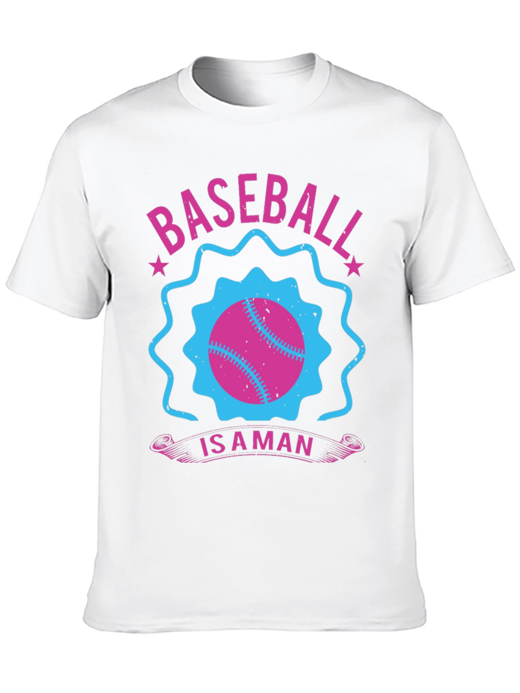 Baseball Is A Man Black T-Shirt