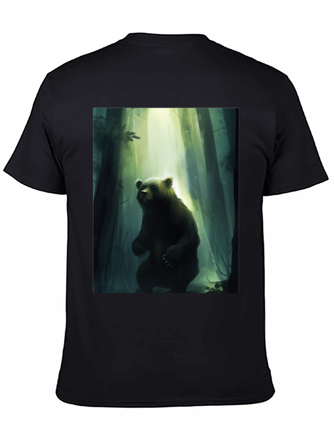 Bear Forest Graphic Tee - Mens Black T-Shirt
