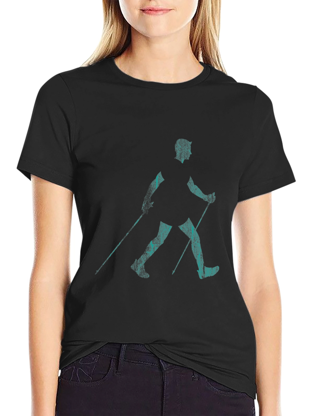 Nordic Walking Black T-Shirt