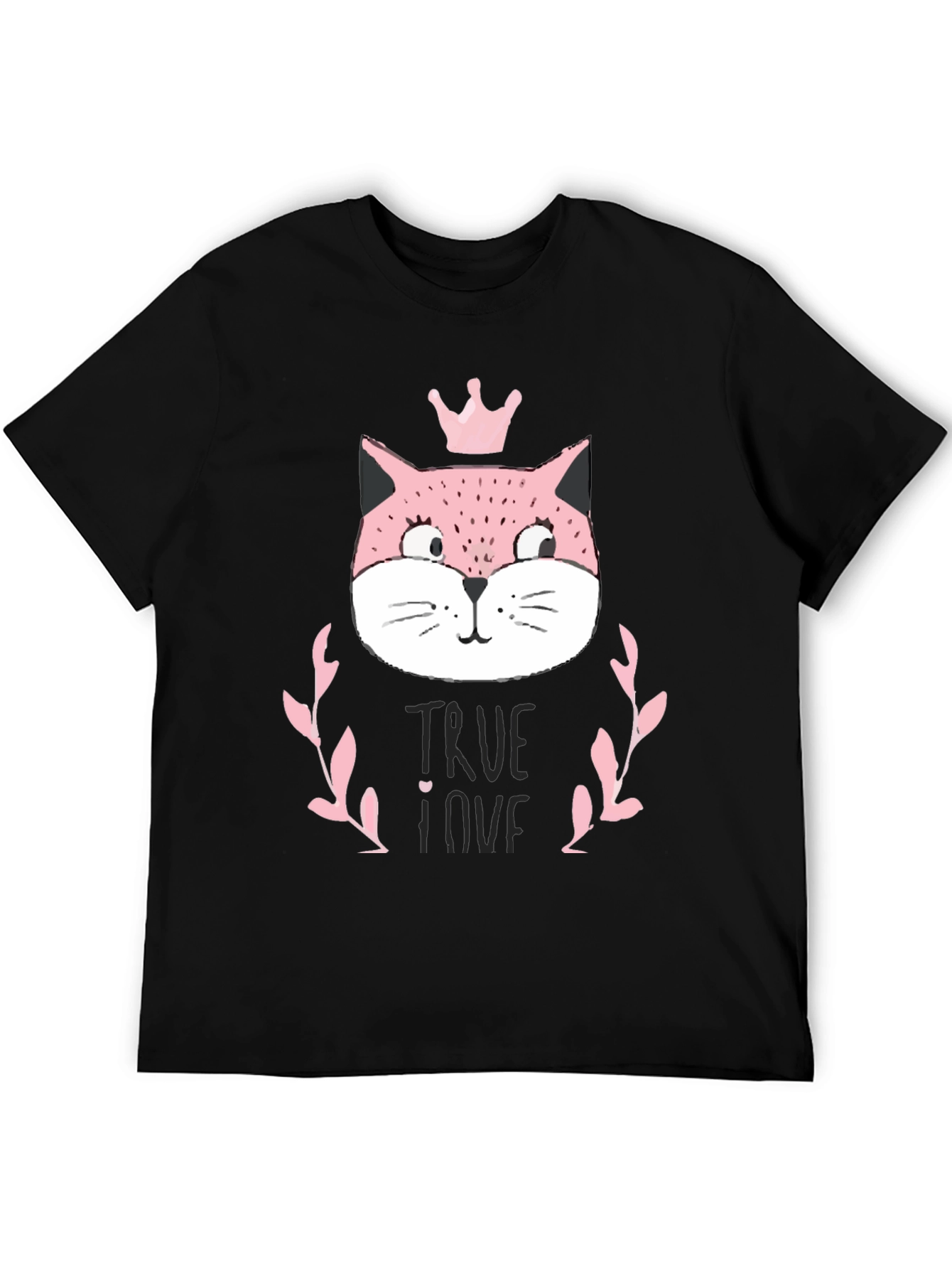 Cute Pink Cat Princess T-Shirt - True Love