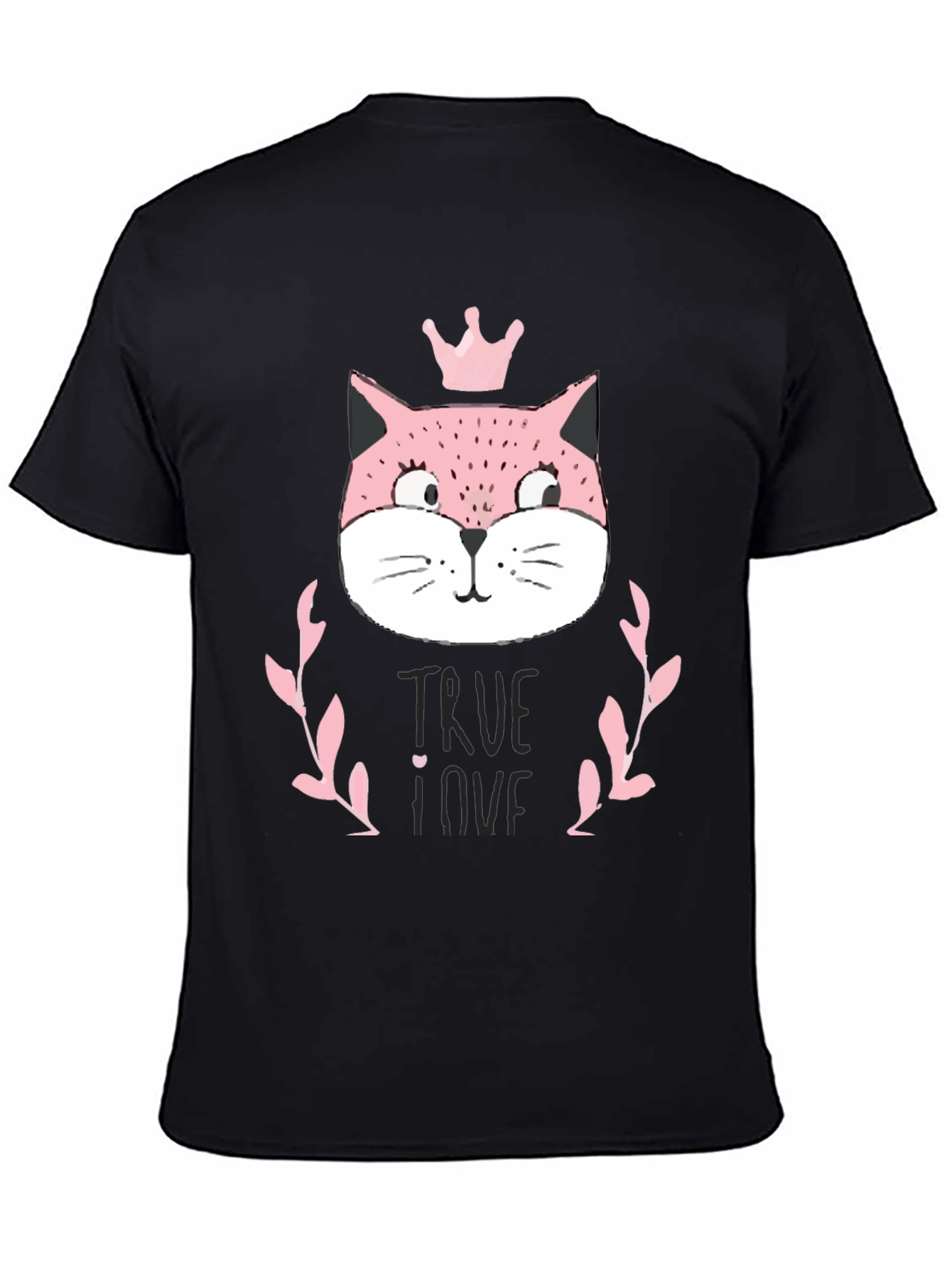 Cute Pink Cat Princess T-Shirt - True Love