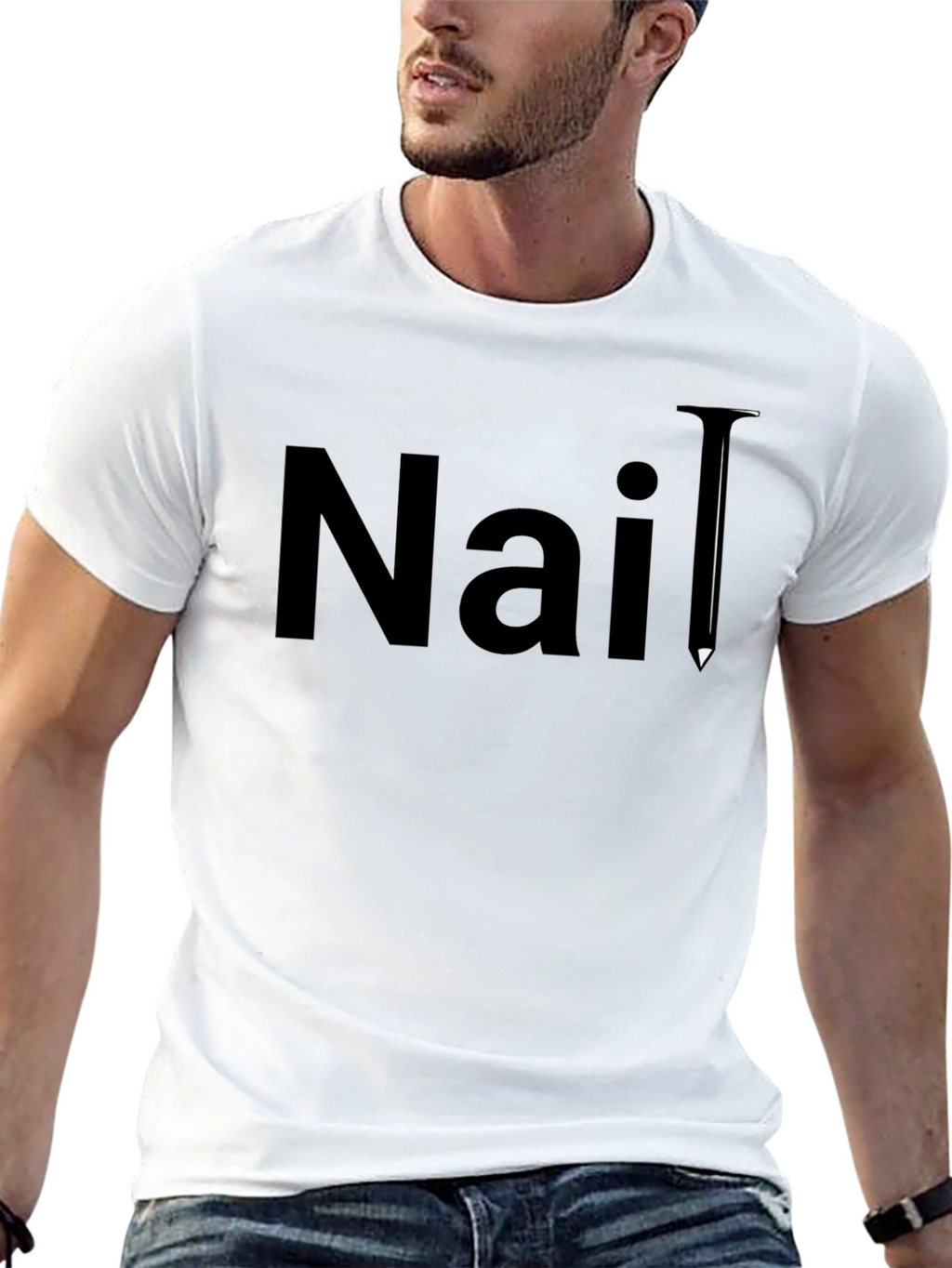 Nail T-Shirt - Classic Black Graphic Tee