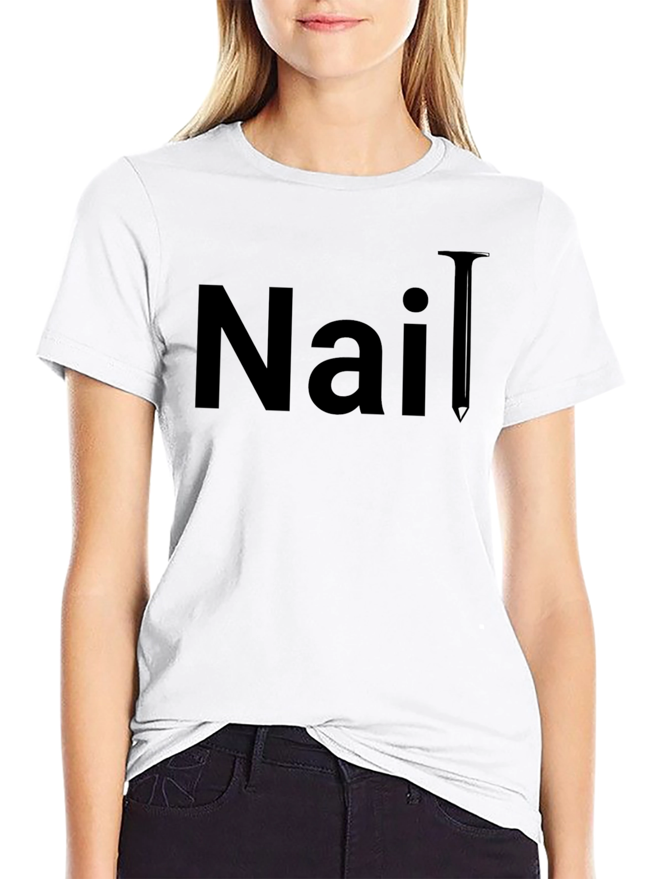 Nail T-Shirt - Classic Black Graphic Tee