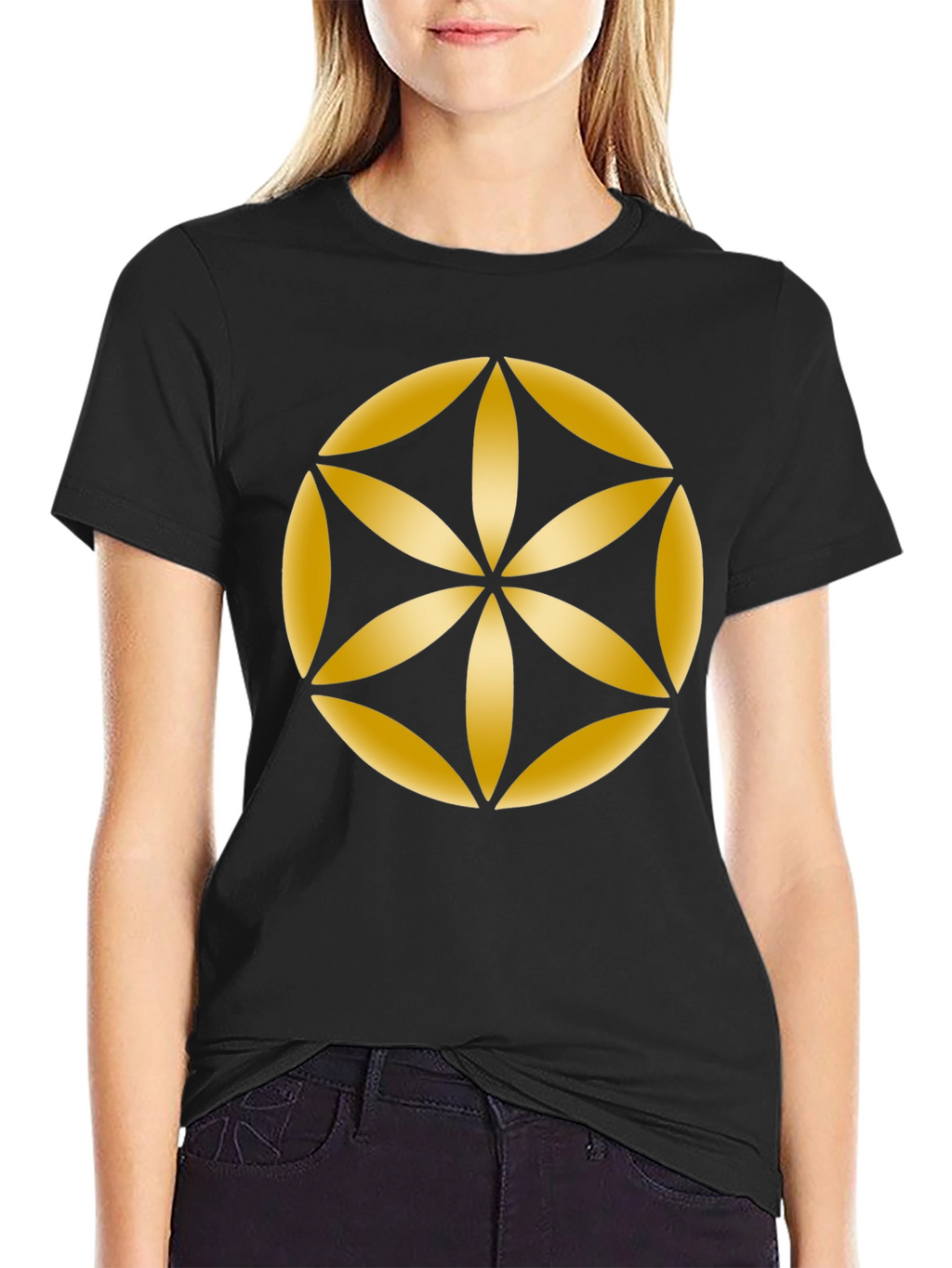 Geometric Flower of Life Graphic Tee