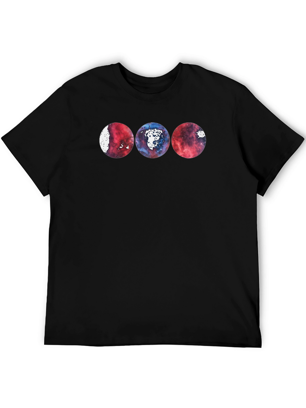 Cosmic Circles Black T-Shirt - Unique Graphic Tee