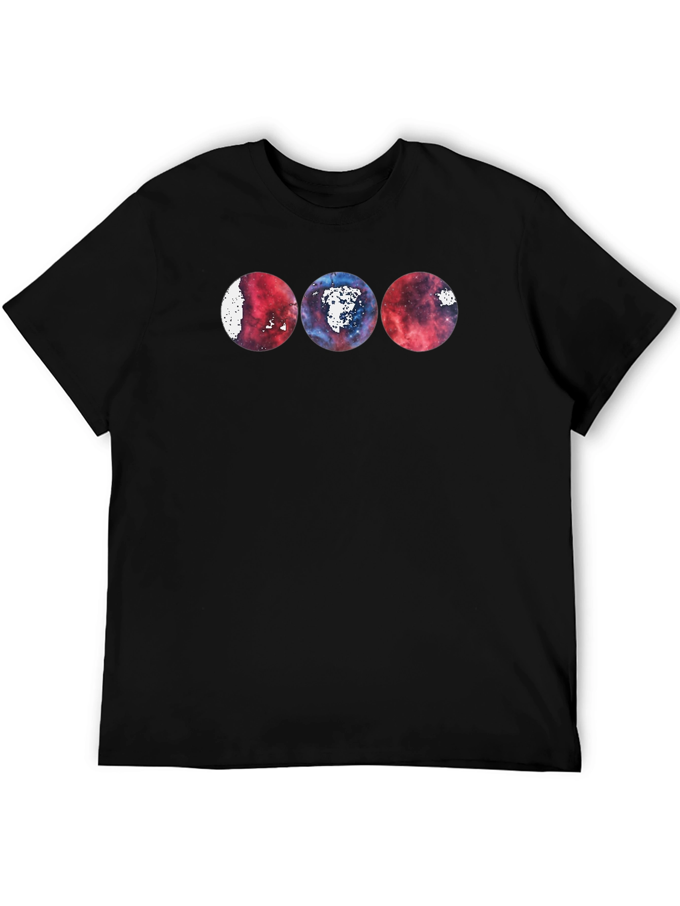 Cosmic Circles Black T-Shirt - Unique Graphic Tee