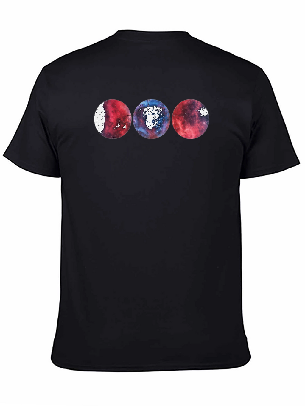 Cosmic Circles Black T-Shirt - Unique Graphic Tee