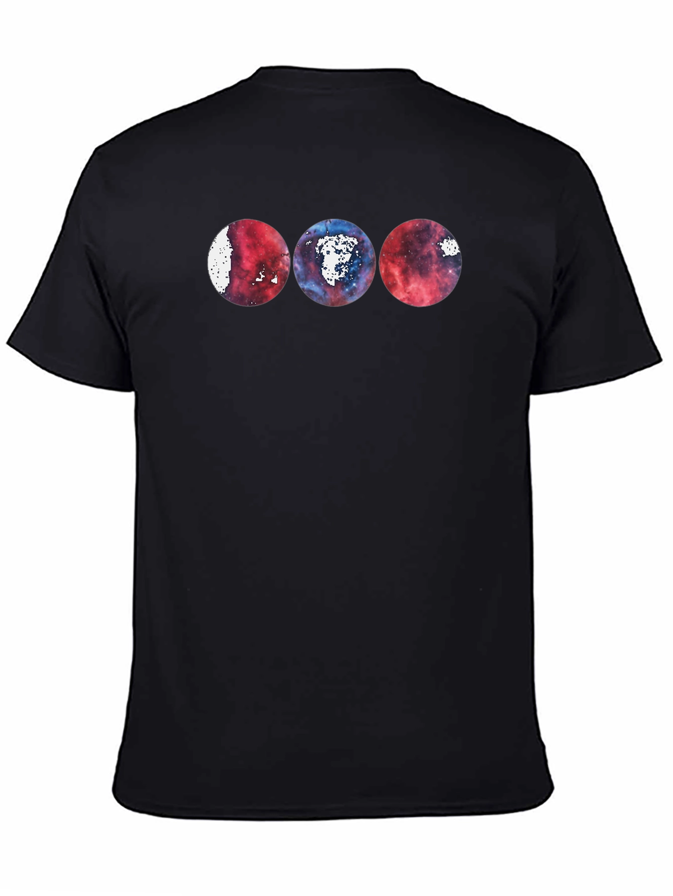 Cosmic Circles Black T-Shirt - Unique Graphic Tee