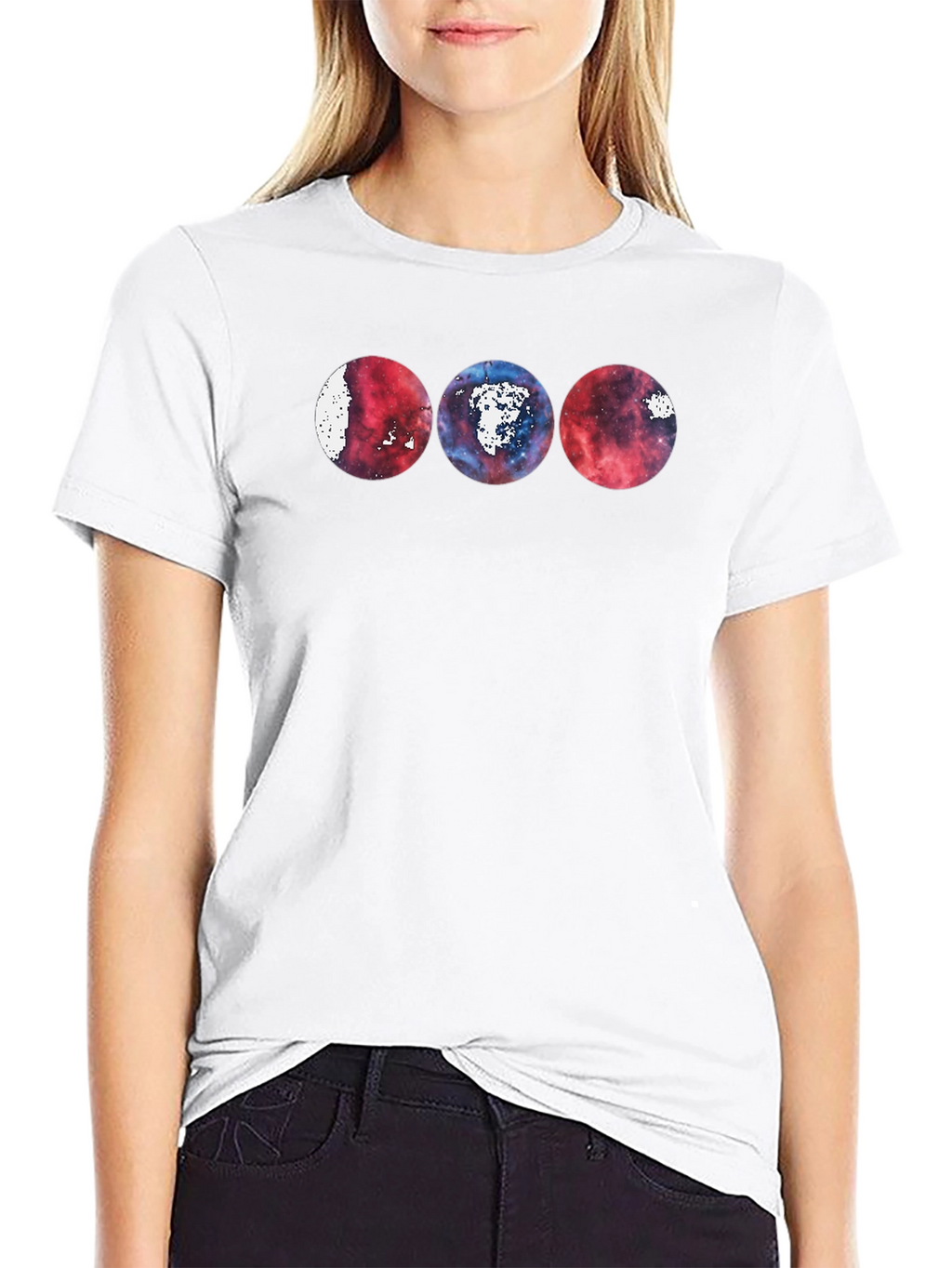 Cosmic Circles Black T-Shirt - Unique Graphic Tee