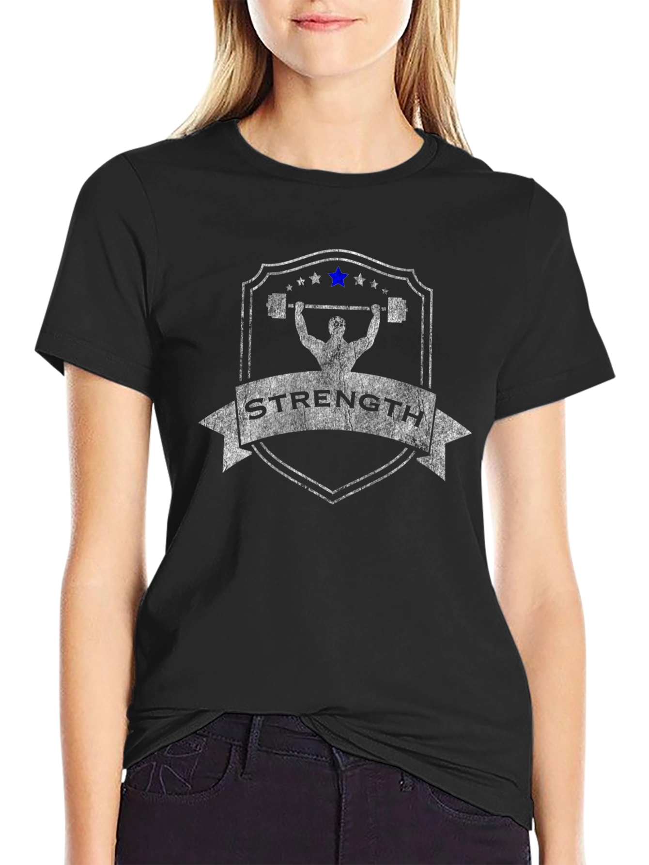 Mens Strength Weightlifting Graphic Tee