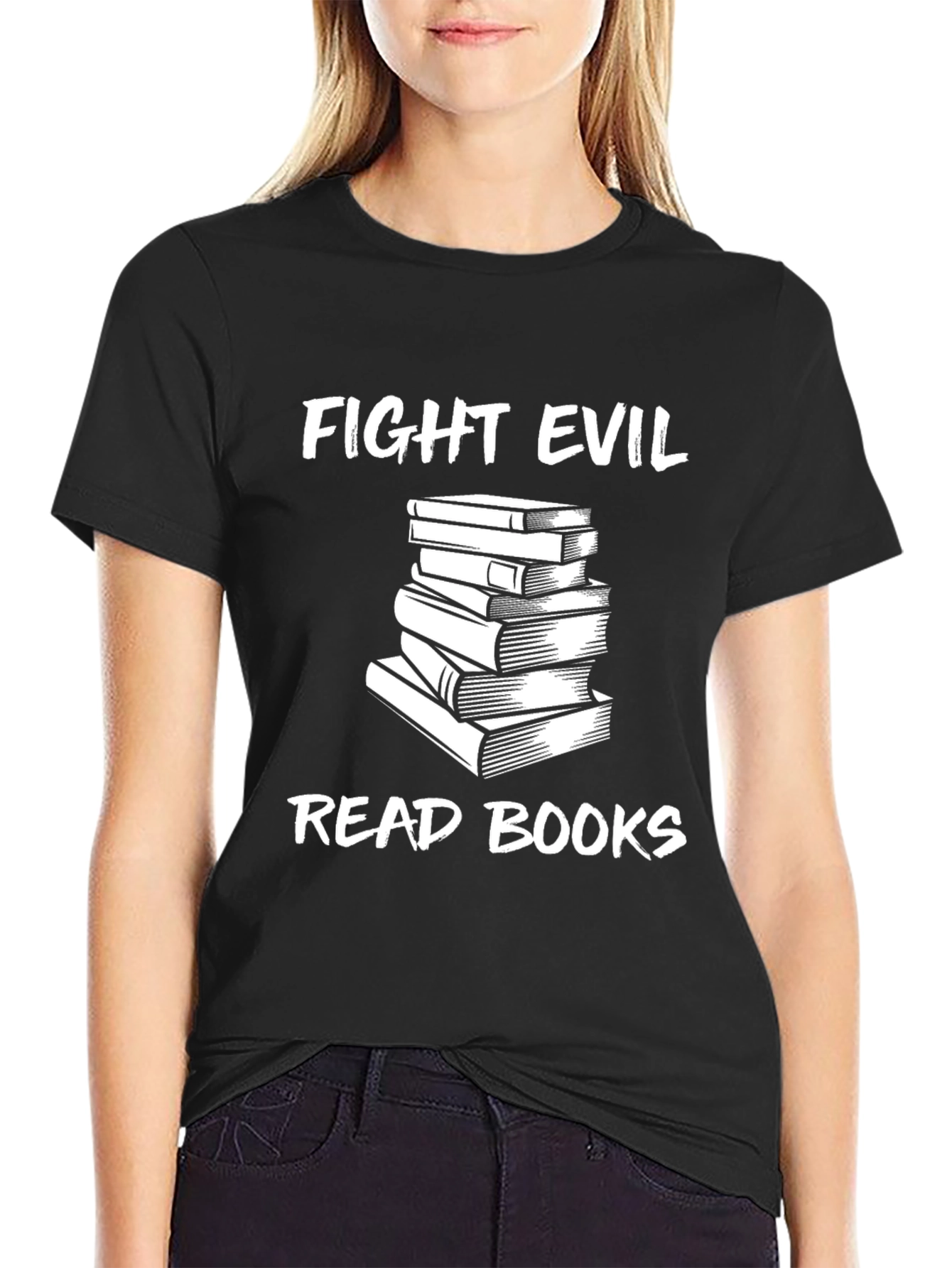 Fight Evil Read Books Graphic Tee - Unisex